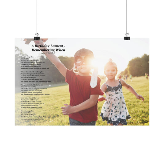 A Birthday Lament - Remembering When — Lyric Art Print (Matte Paper)