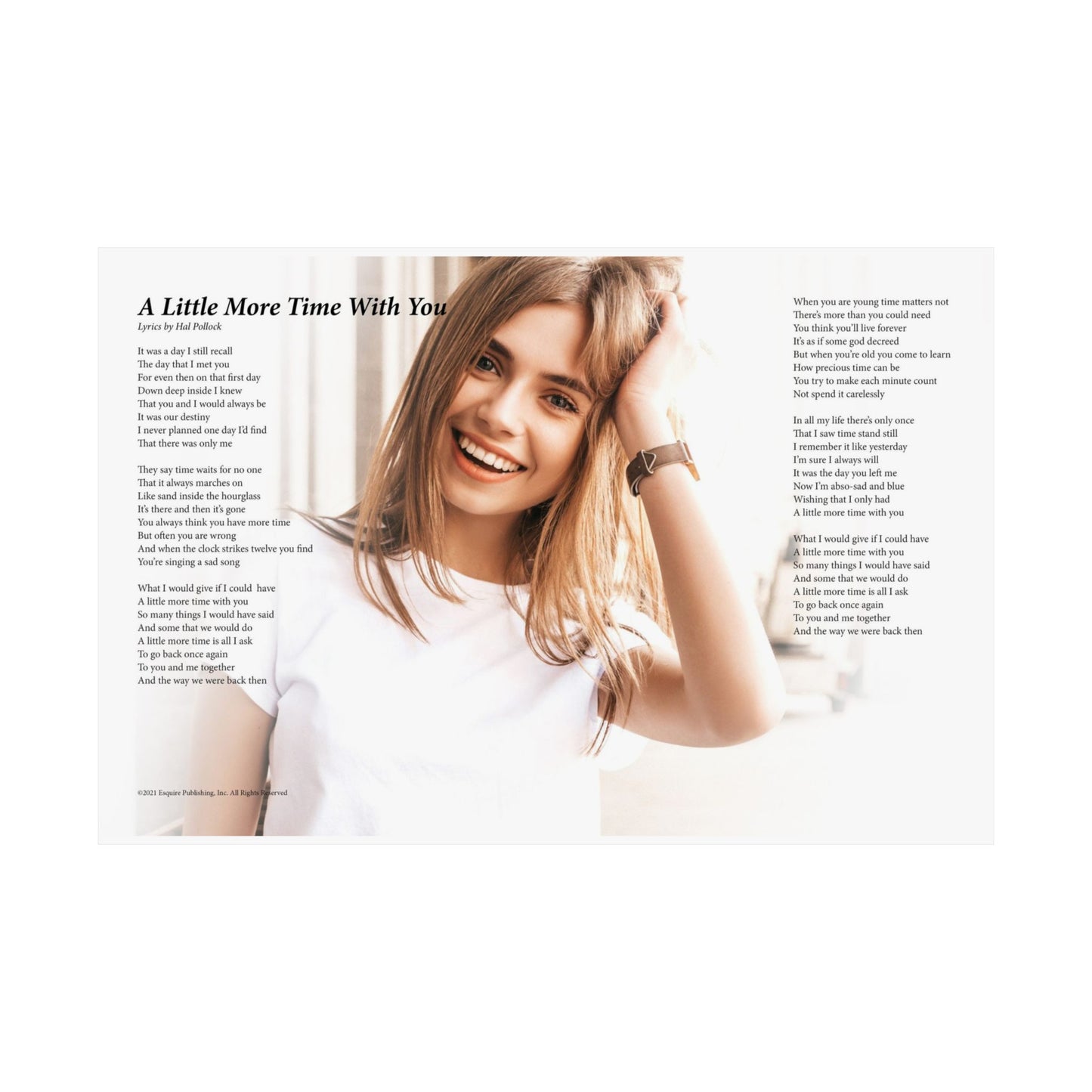 A Little More Time With You — Lyric Art Print (Matte Paper)
