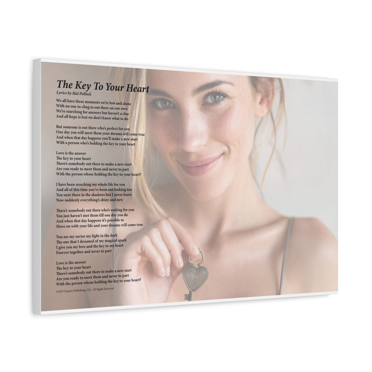 The Key To Your Heart — Lyric Art Print (Canvas)