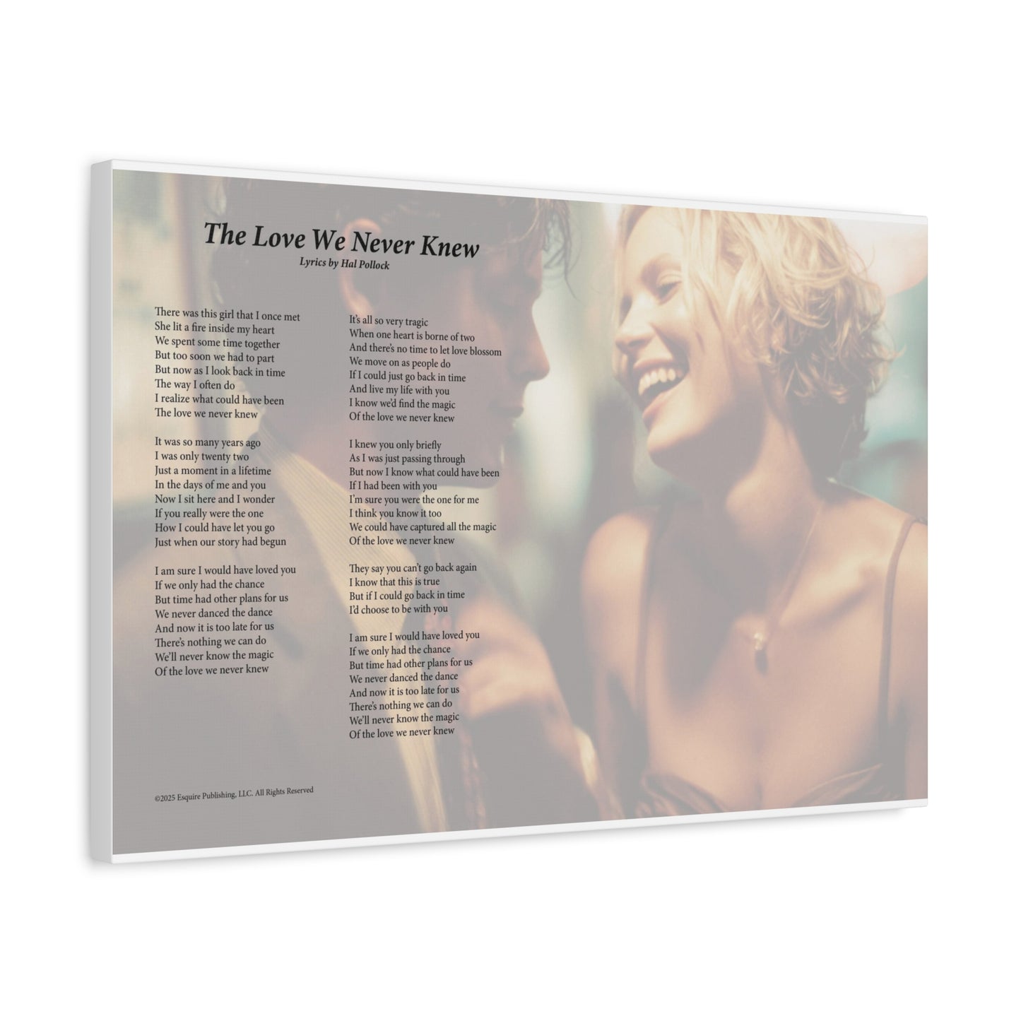 The Love We Never Knew — Lyric Art Print (Canvas)
