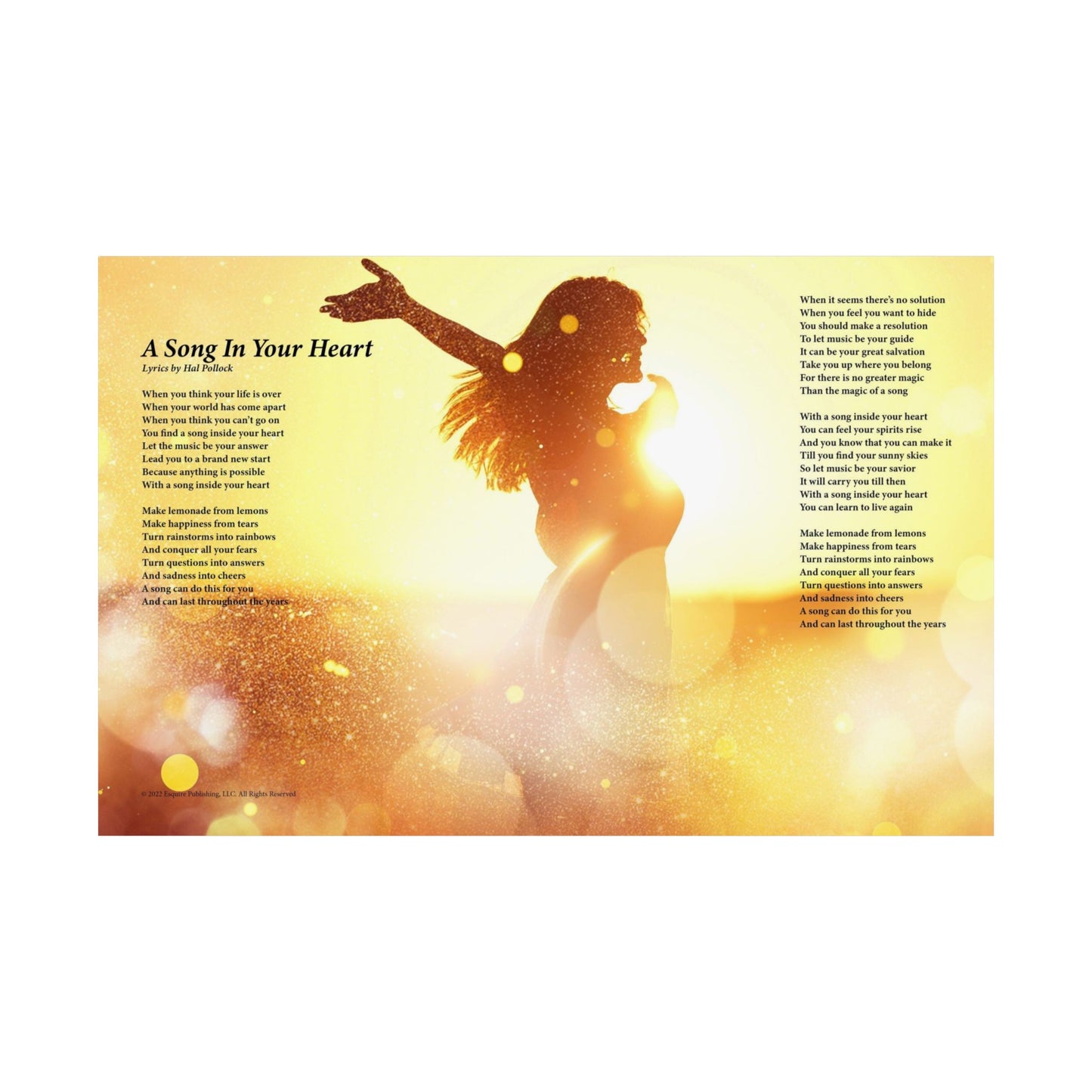A Song In Your Heart — Lyric Art Print (Matte Paper)
