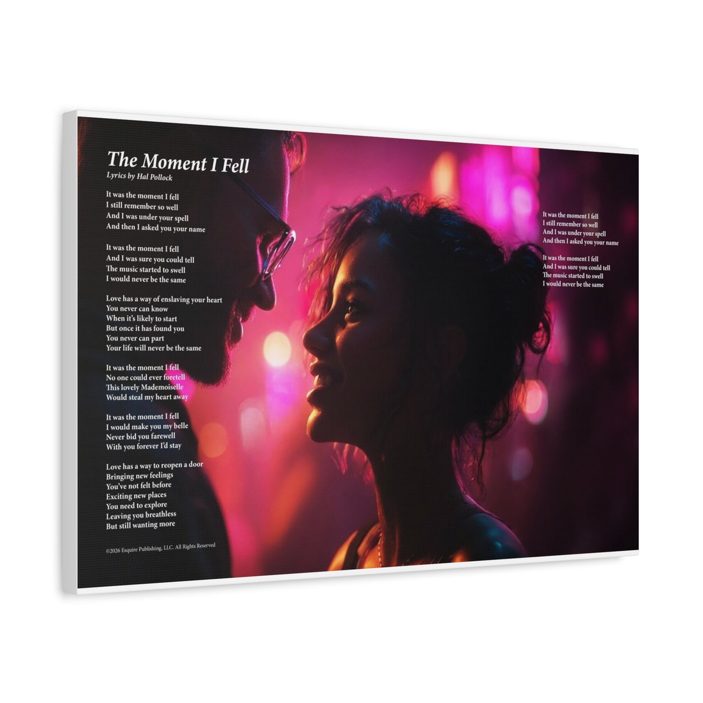 The Moment I Fell — Lyric Art Print (Canvas)