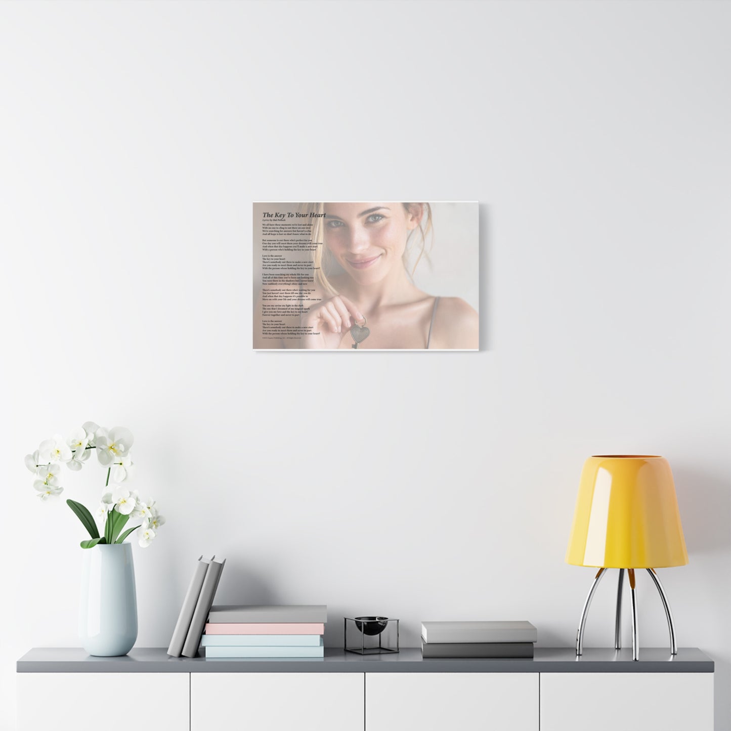 The Key To Your Heart — Lyric Art Print (Canvas)