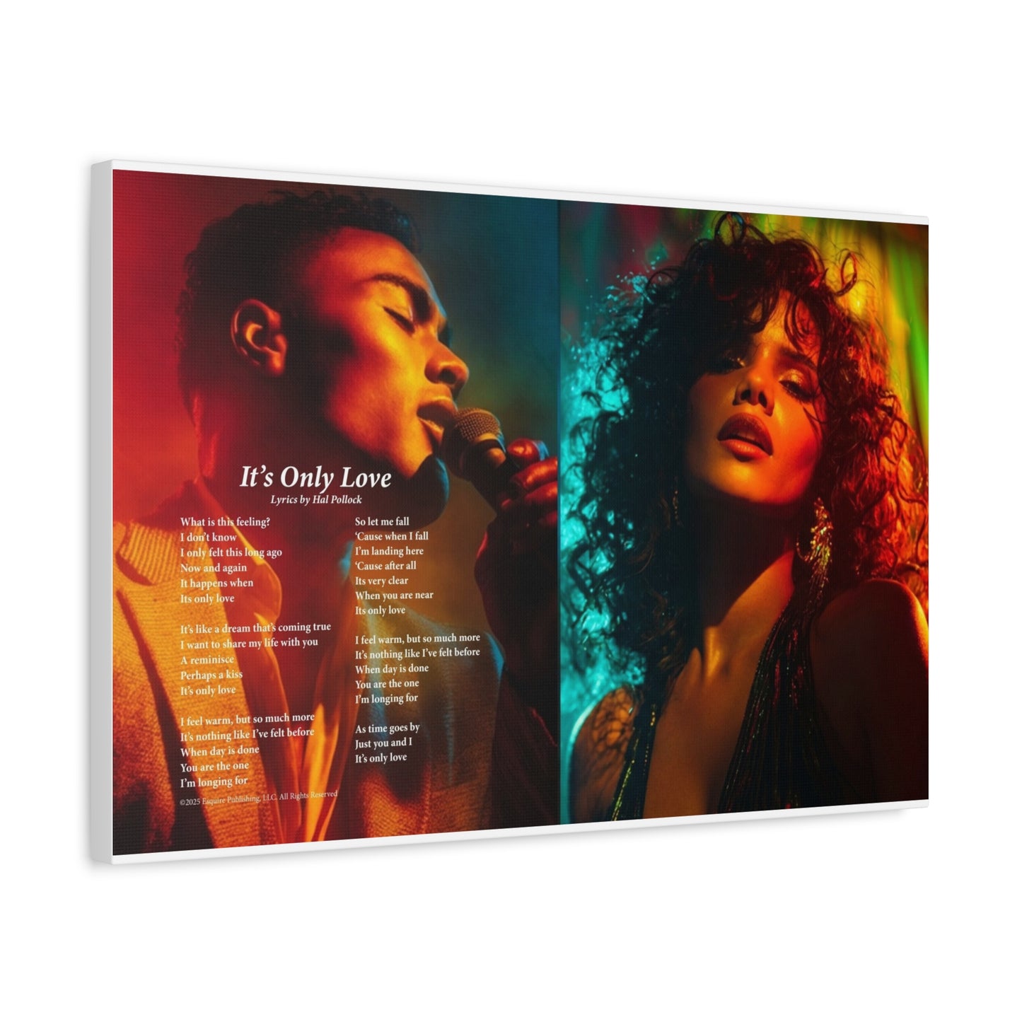 It's Only Love — Lyric Art Print (Canvas)