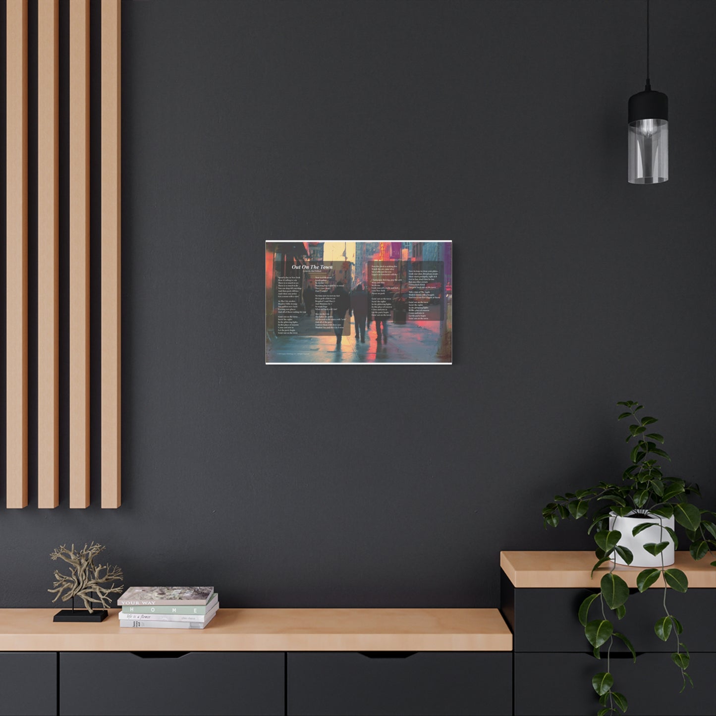 Out On The Town — Lyric Art Print (Canvas)