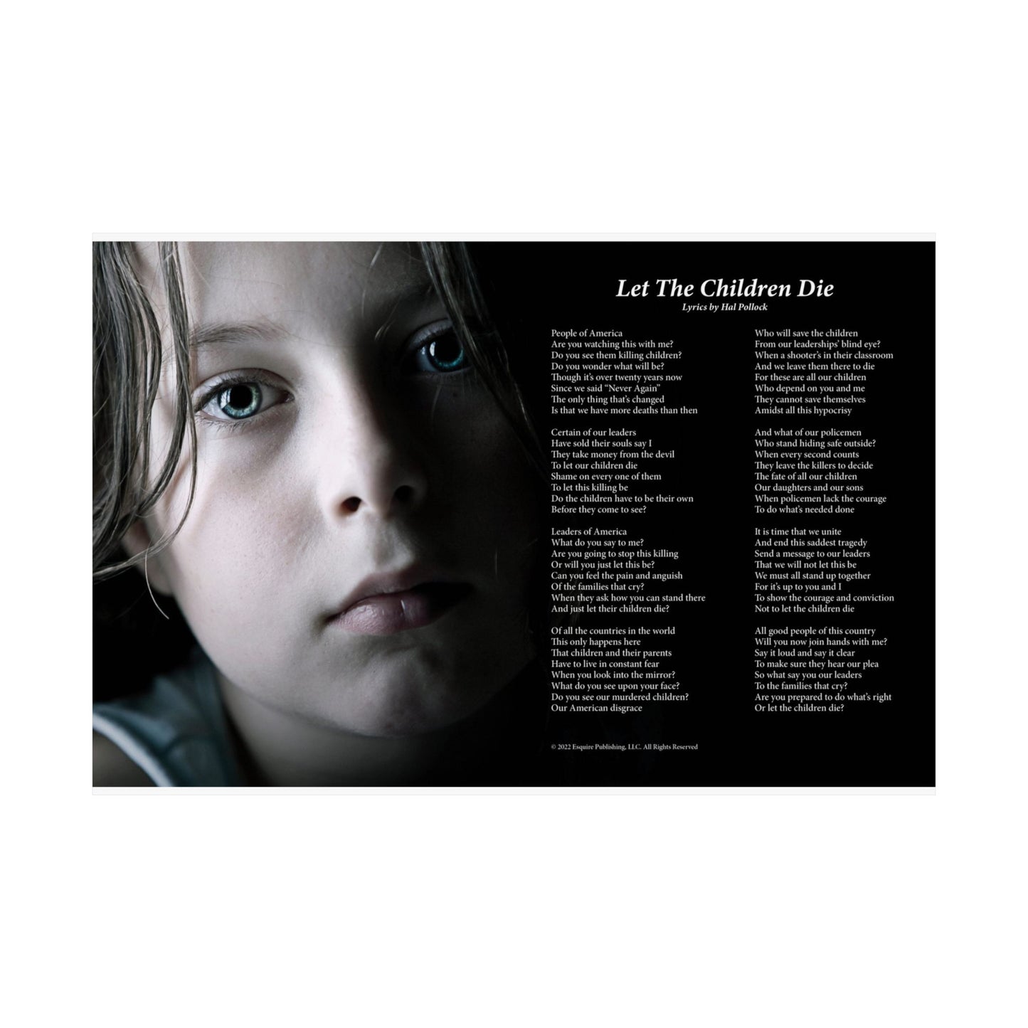 Let The Children Die — Lyric Art Print (Matte Paper)