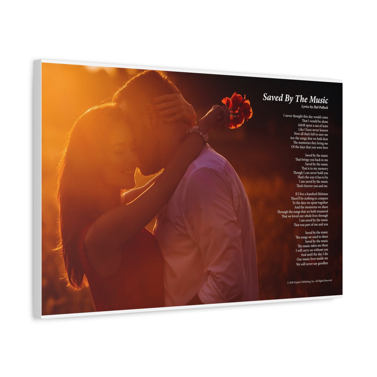 Saved By The Music — Lyric Art Print (Canvas)