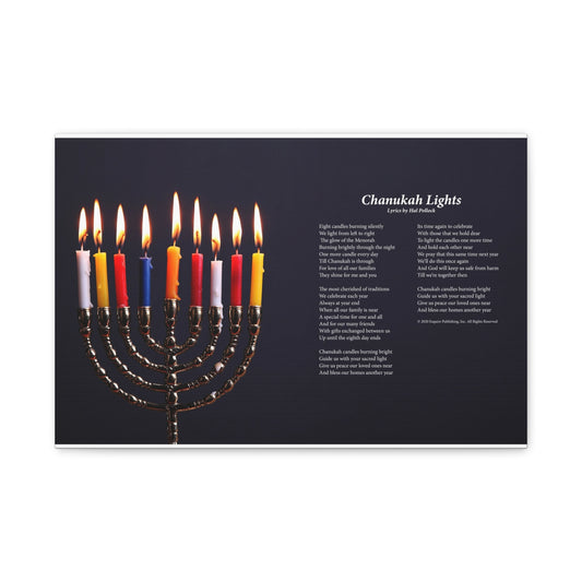 Chanukah Lights — Lyric Art Print (Canvas)