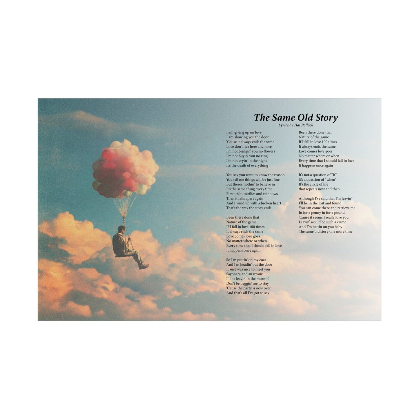 The Same Old Story — Lyric Art Print (Matte Paper)