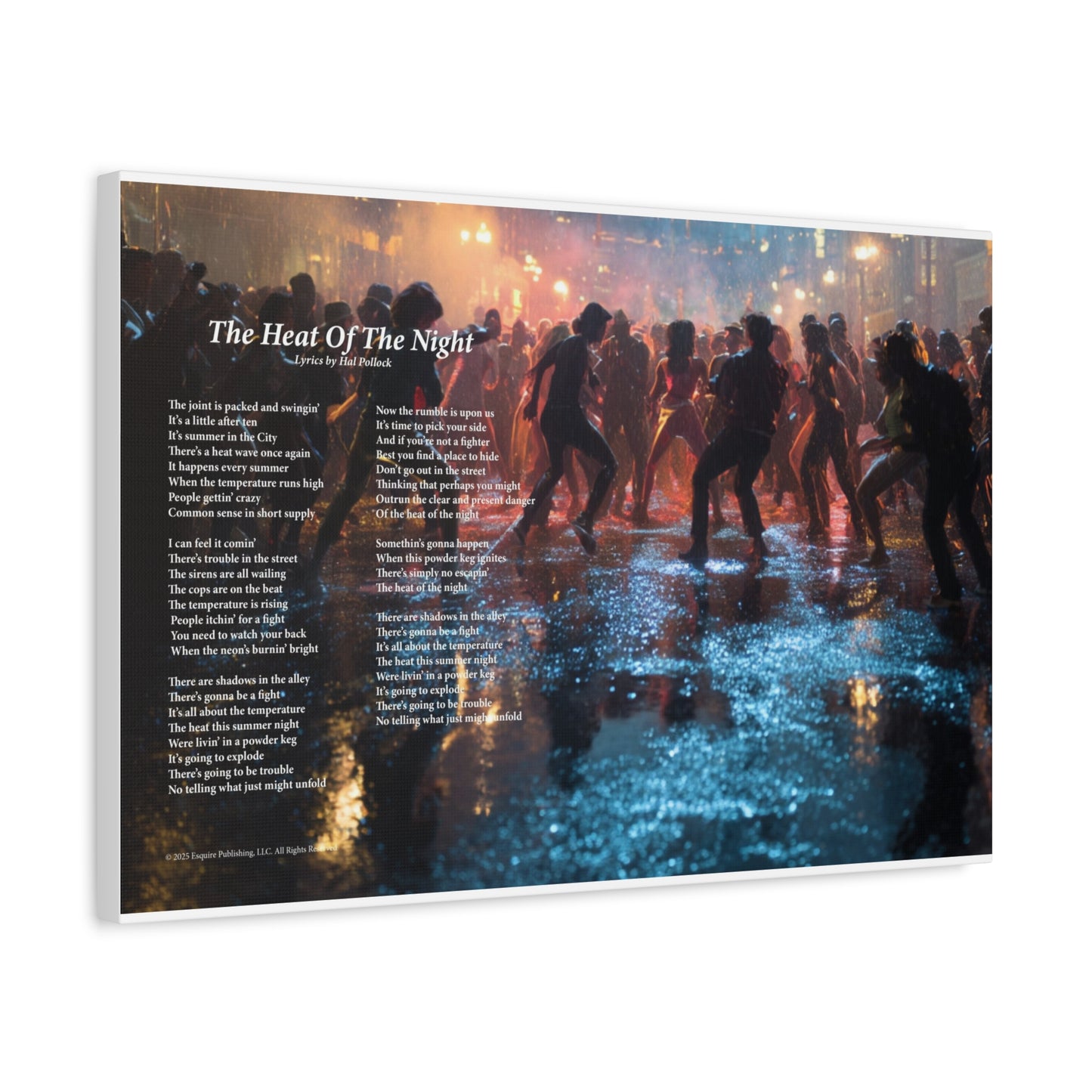 The Heat Of The Night — Lyric Art Print (Canvas)