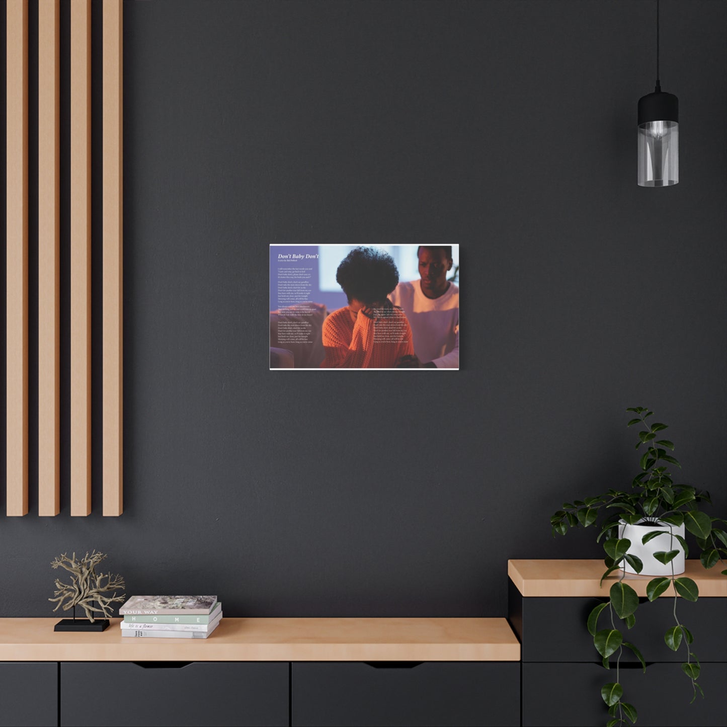 Don't Baby Don't — Lyric Art Print (Canvas)