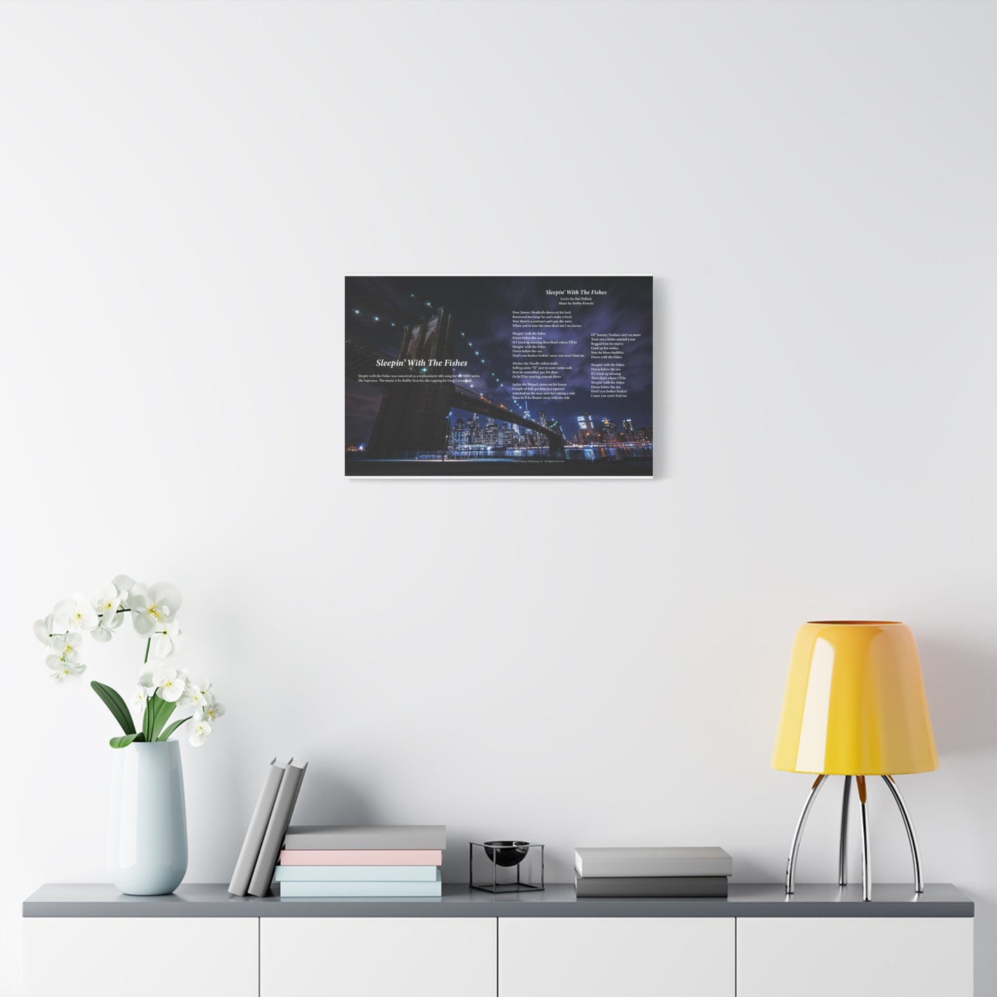 Sleepin' With The Fishes — Lyric Art Print (Canvas)
