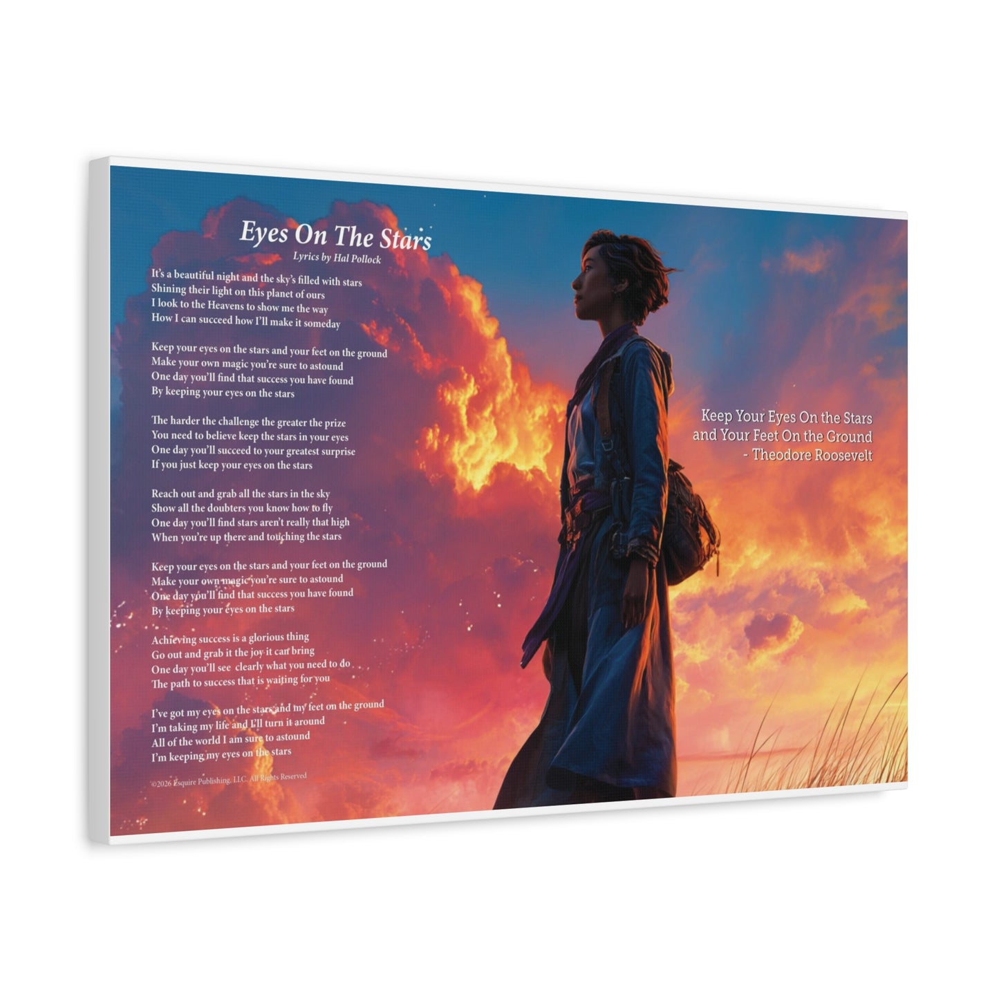 Eyes On The Stars — Lyric Art Print (Canvas)