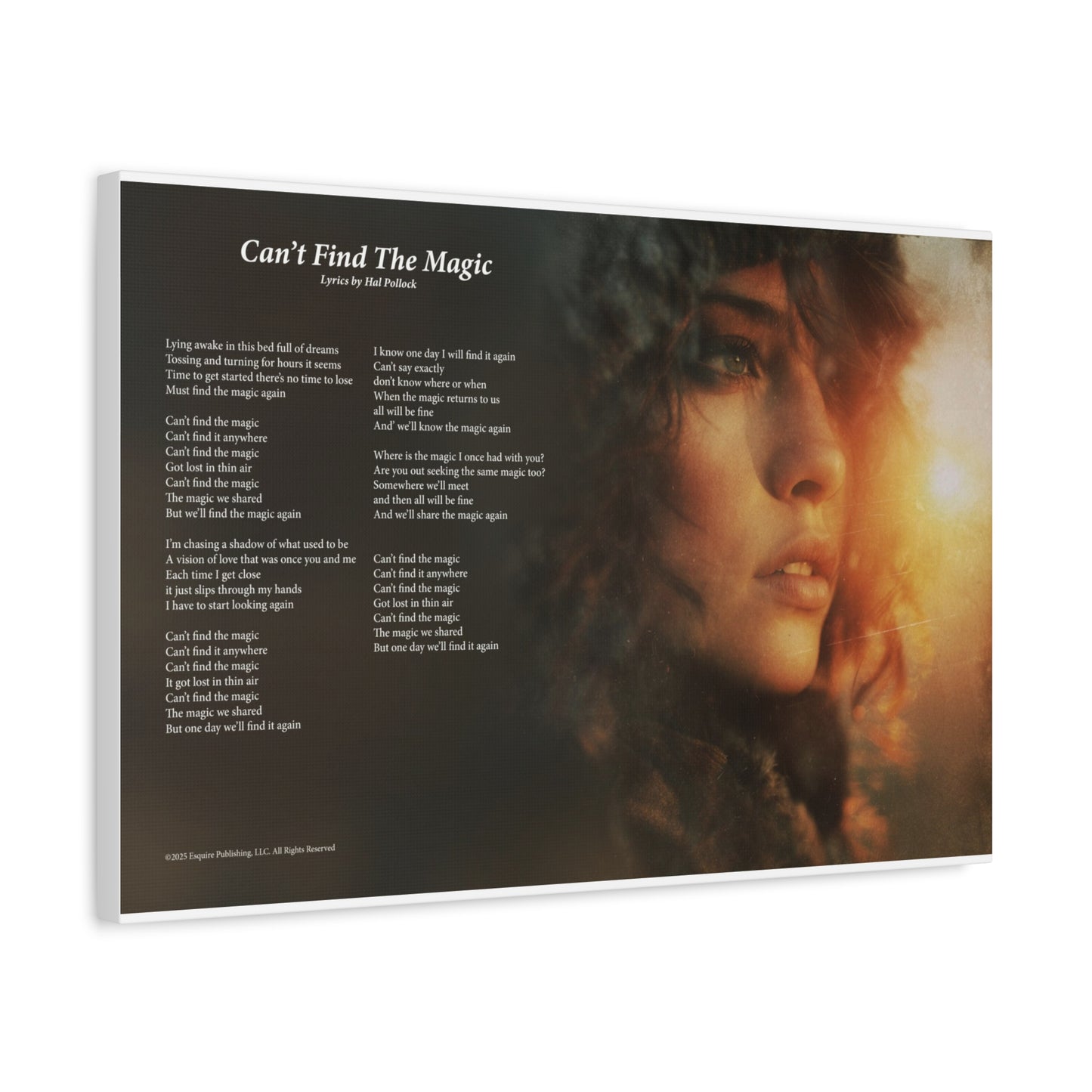 Can't Find The Magic — Lyric Art Print (Canvas)