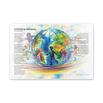 A World In Harmony — Lyric Art Print (Canvas)