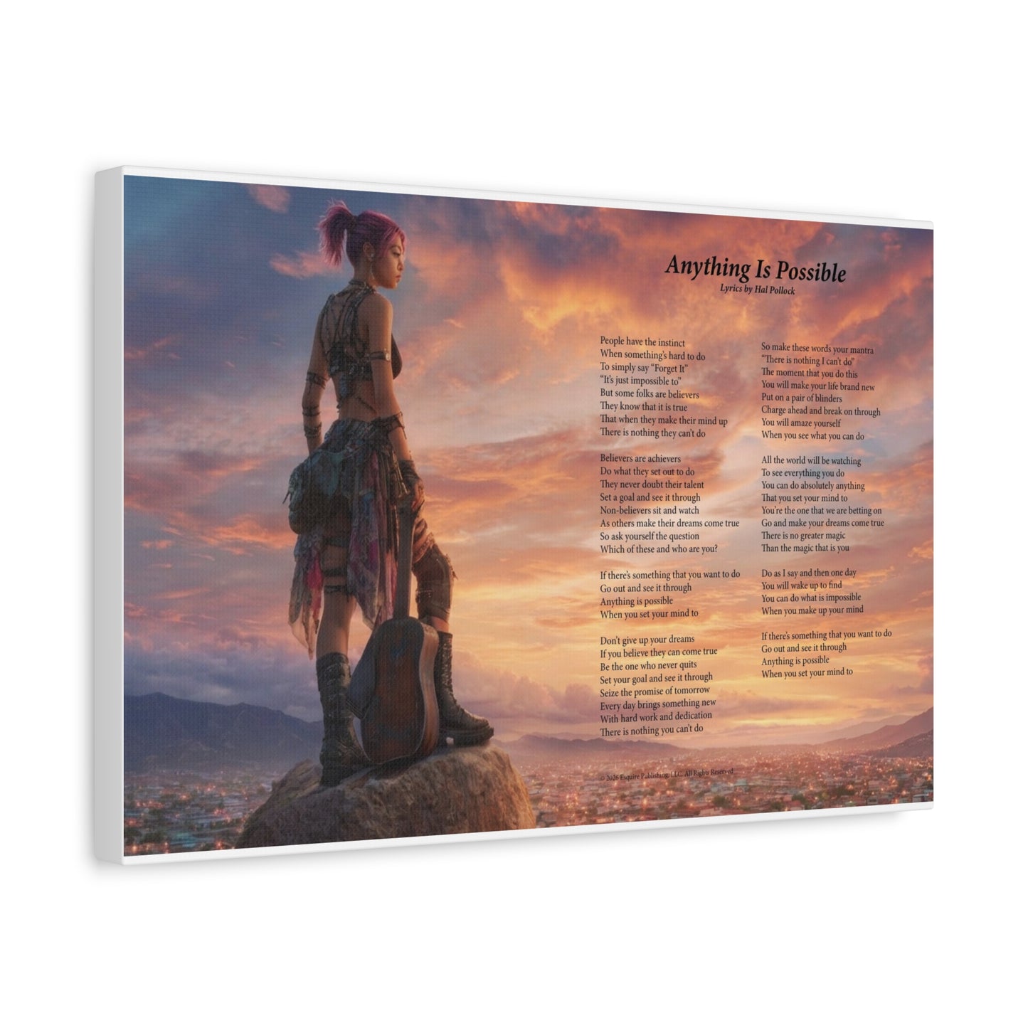 Anything Is Possible — Lyric Art Print (Canvas)
