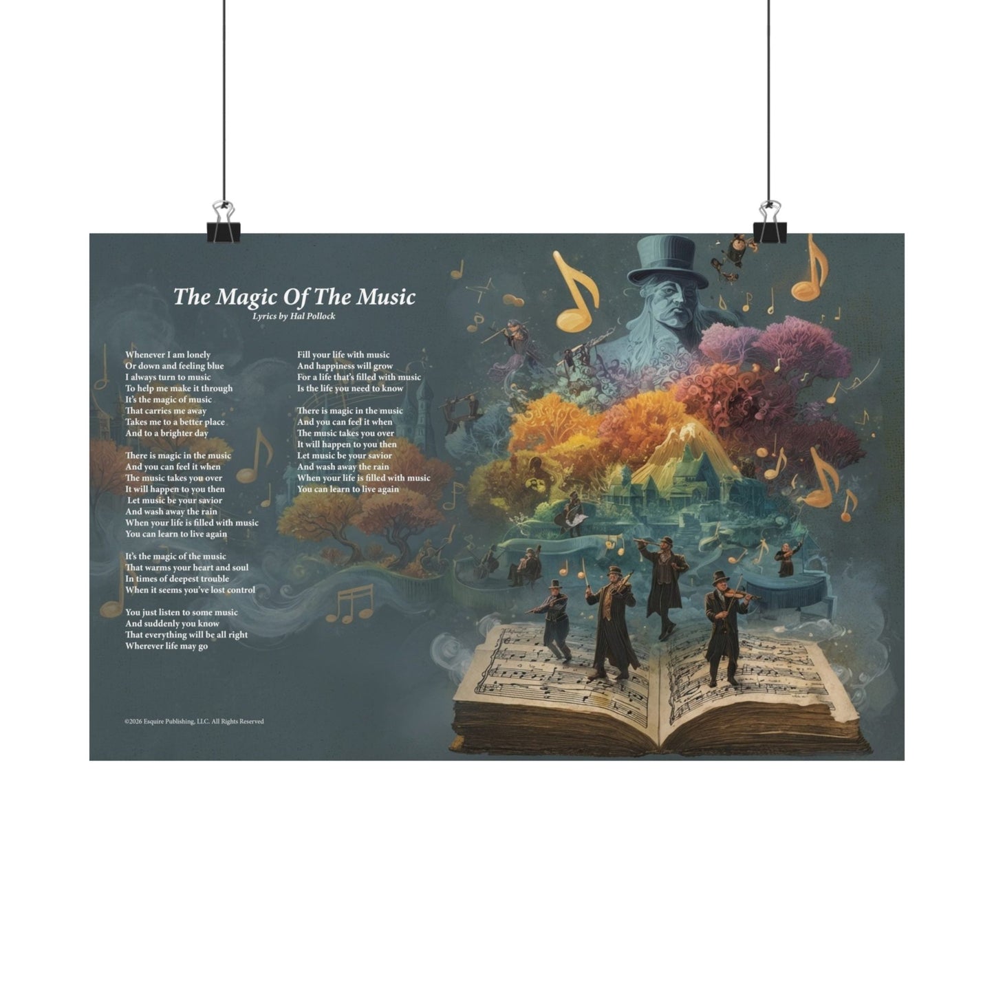 The Magic Of The Music — Lyric Art Print (Matte Paper)