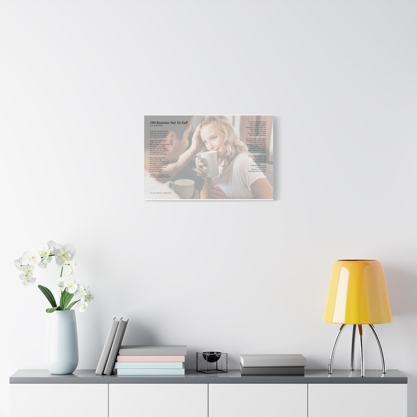 100 Reasons Not To Fall — Lyric Art Print (Canvas)