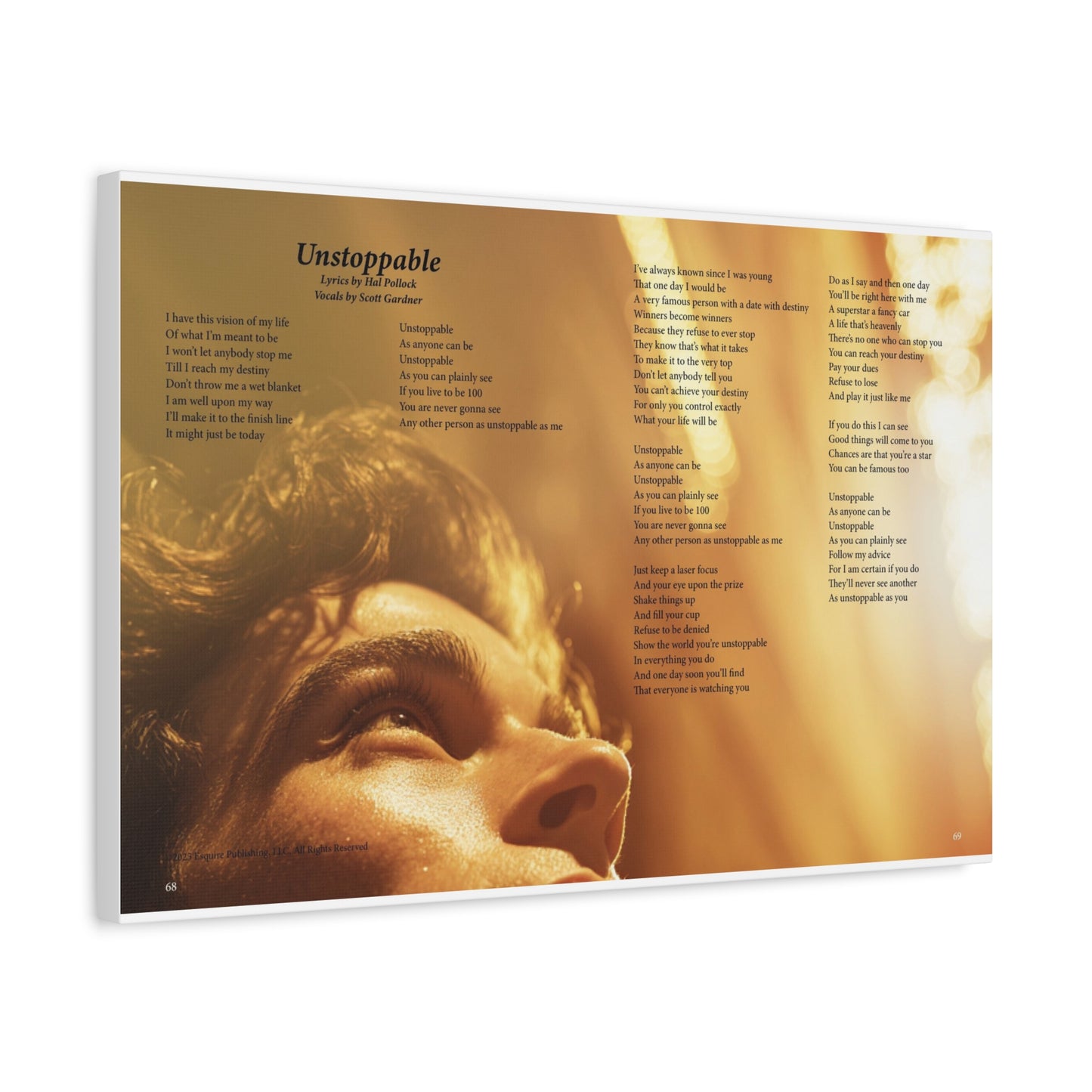 Unstoppable — Lyric Art Print (Canvas)