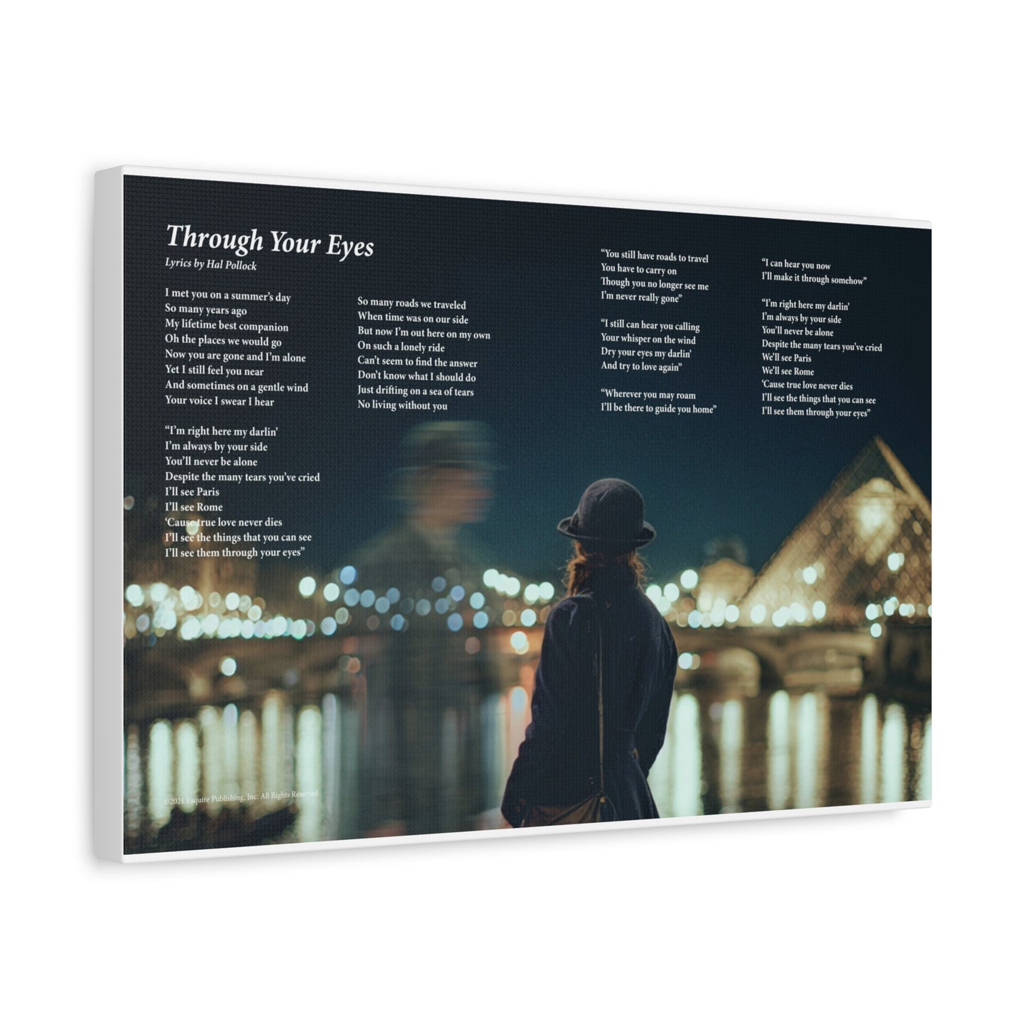 Through Your Eyes — Lyric Art Print (Canvas)