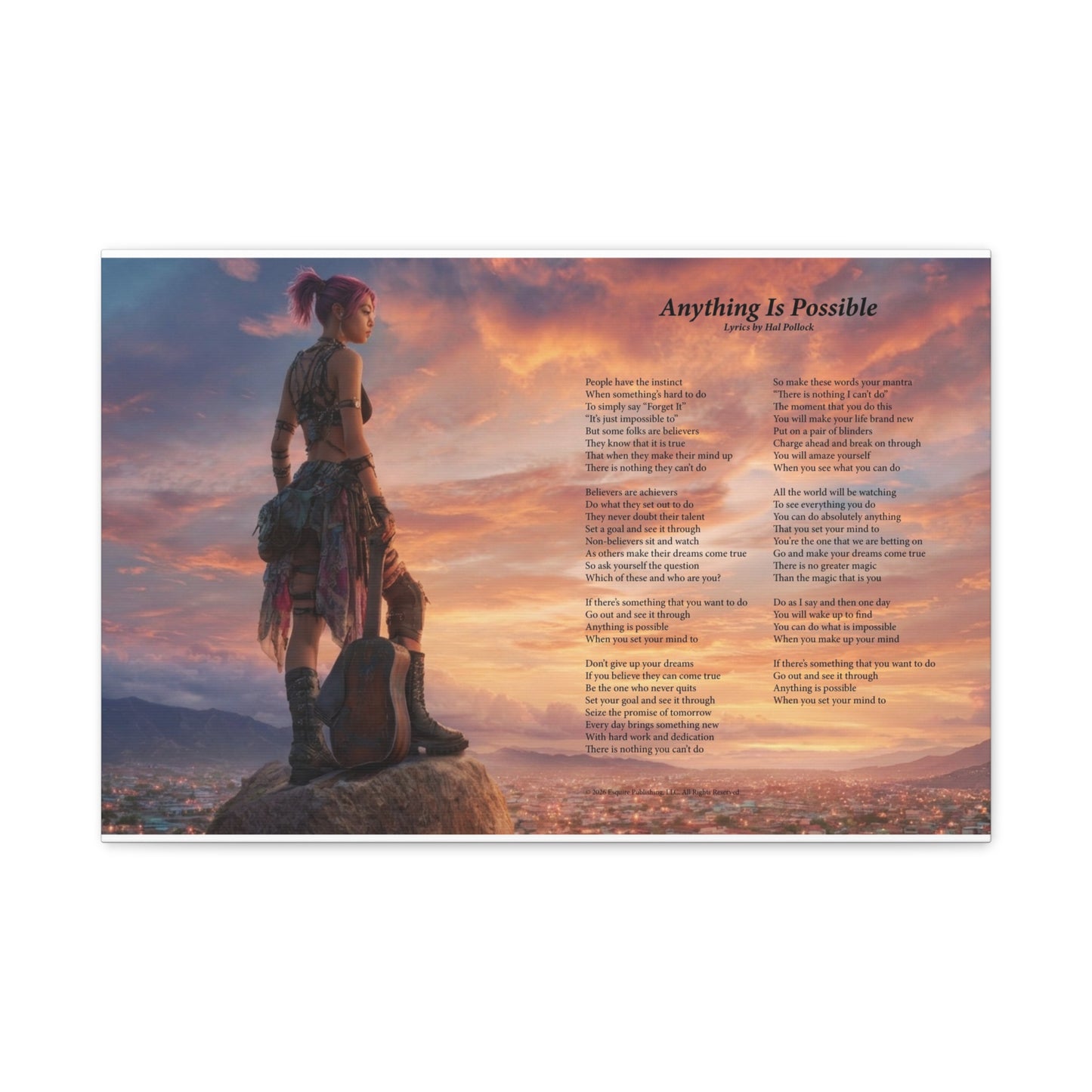 Anything Is Possible — Lyric Art Print (Canvas)