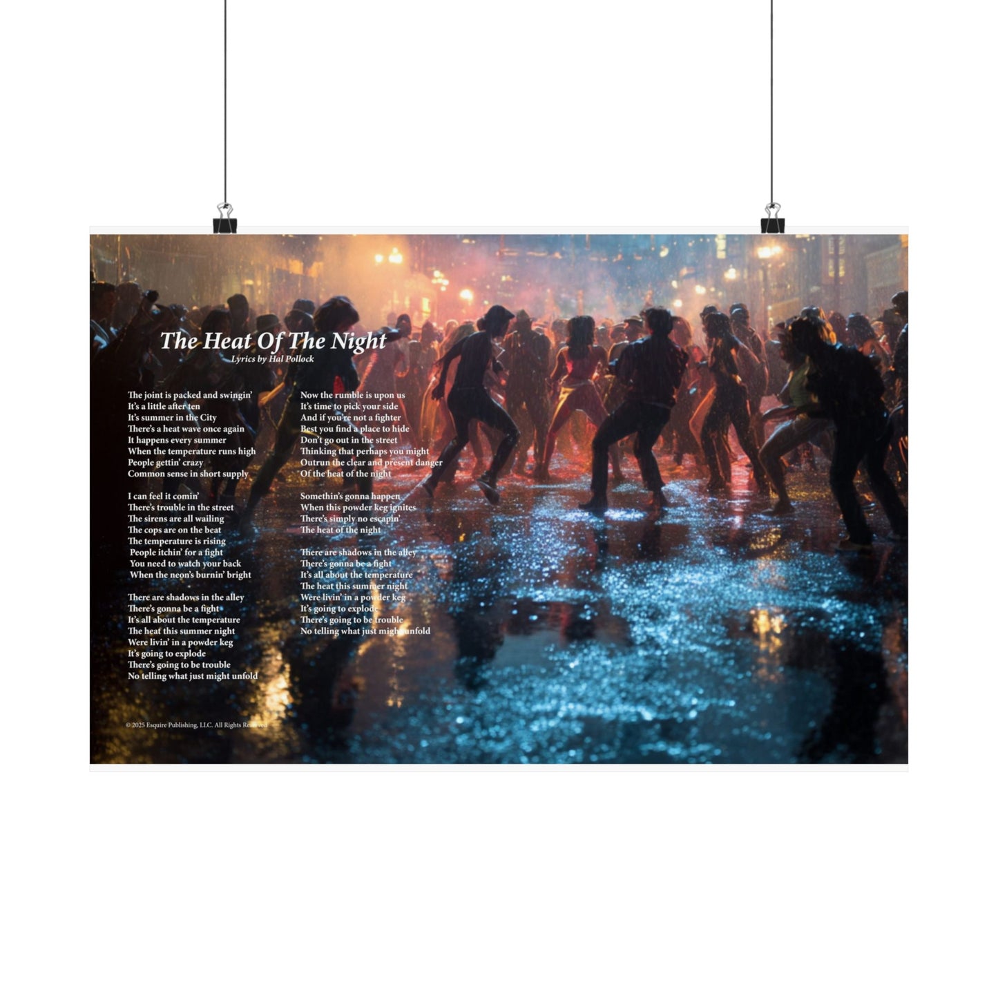 The Heat Of The Night — Lyric Art Print (Matte Paper)