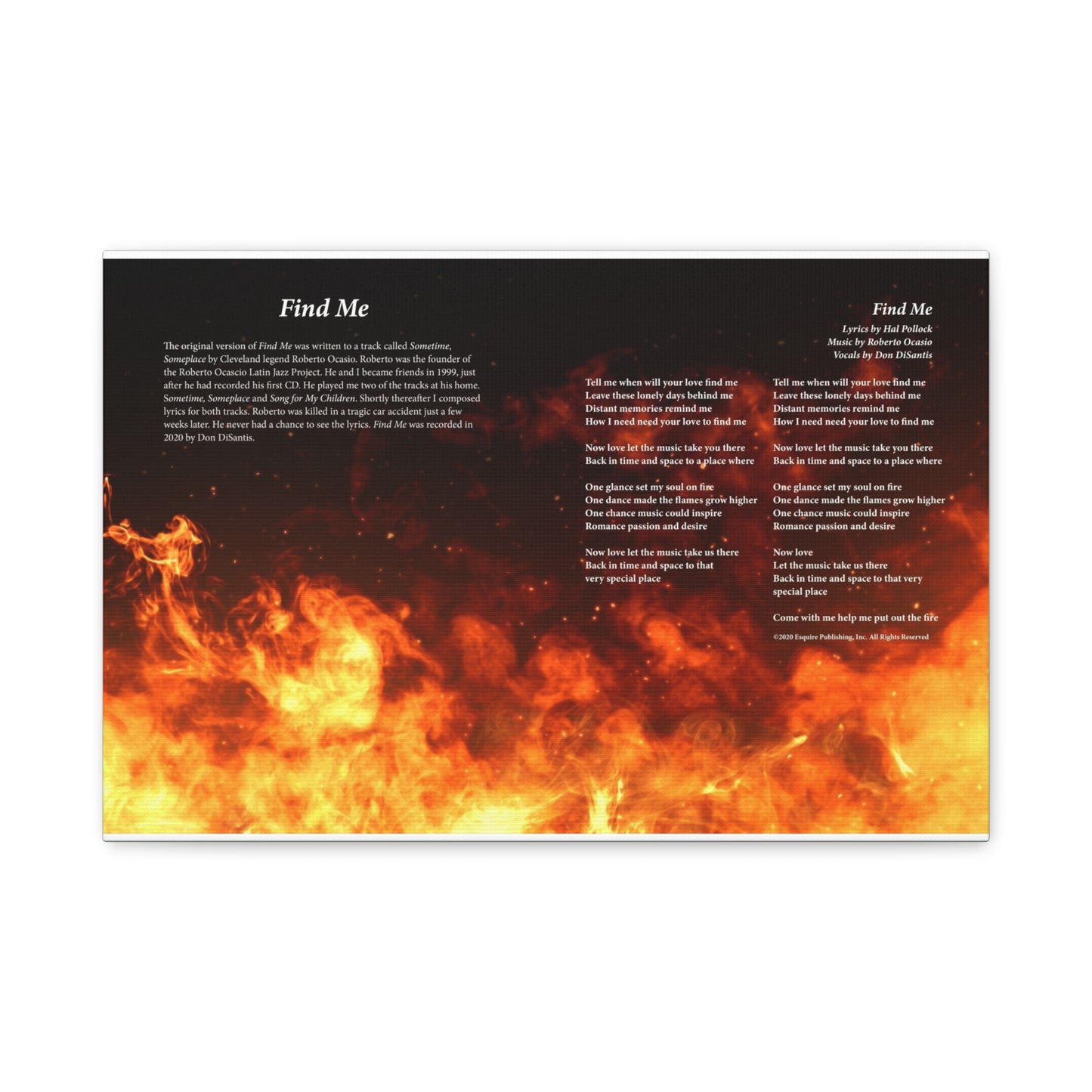 Find Me — Lyric Art Print (Canvas)