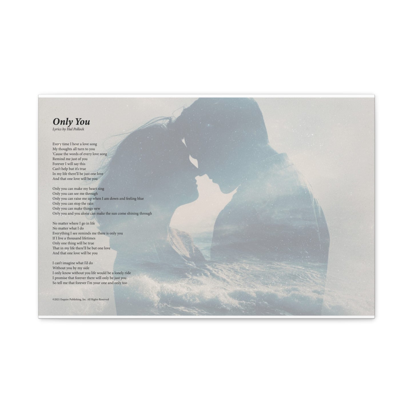 Only You — Lyric Art Print (Canvas)