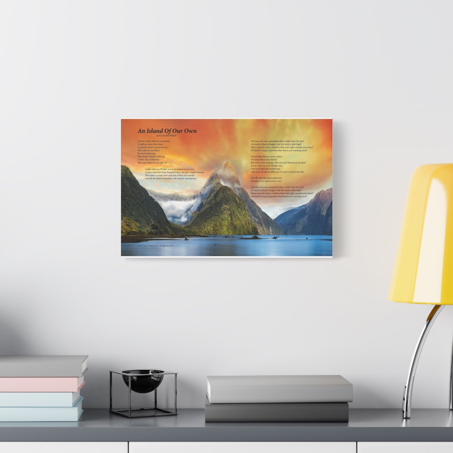 An Island Of Our Own — Lyric Art Print (Canvas)