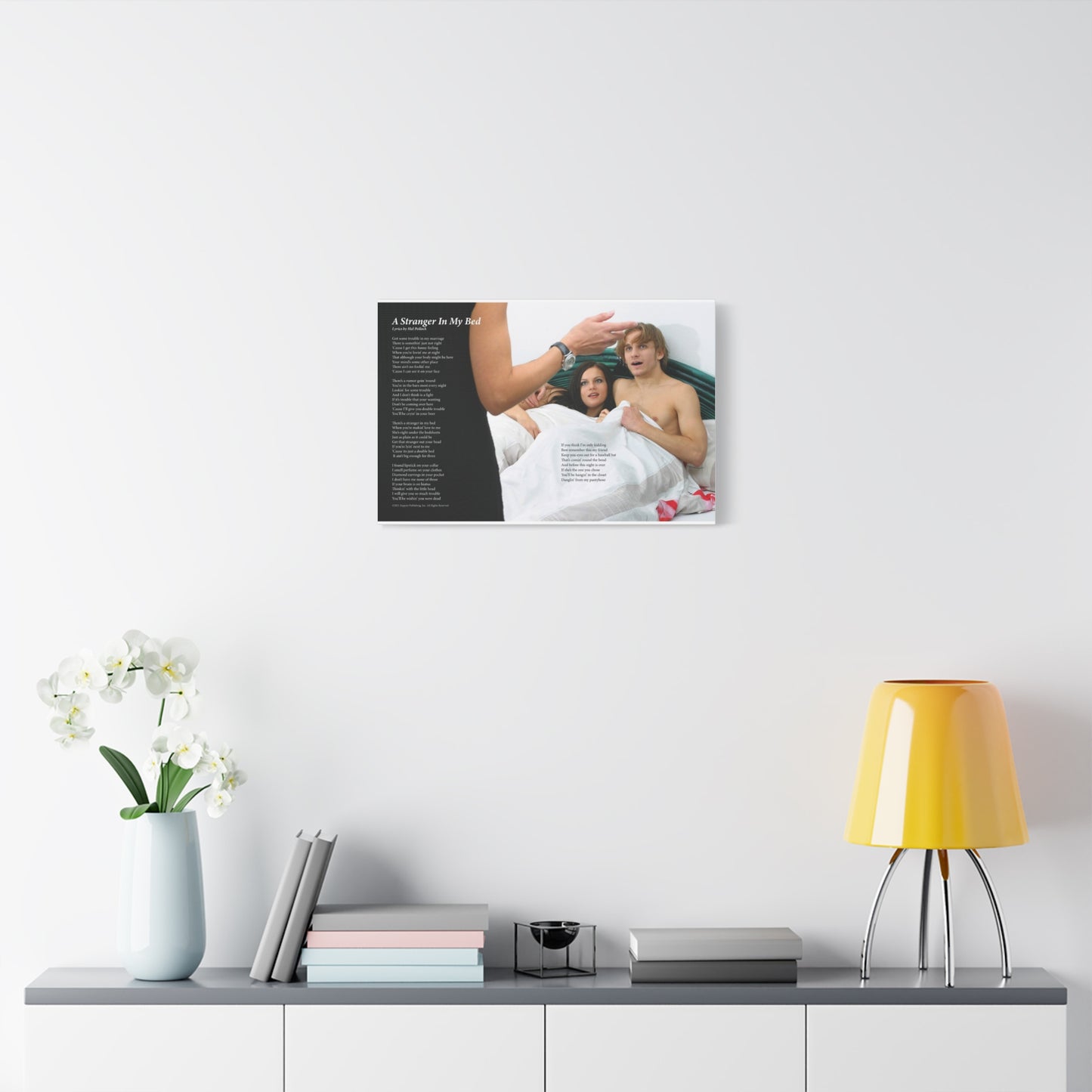 A Stranger In My Bed — Lyric Art Print (Canvas)