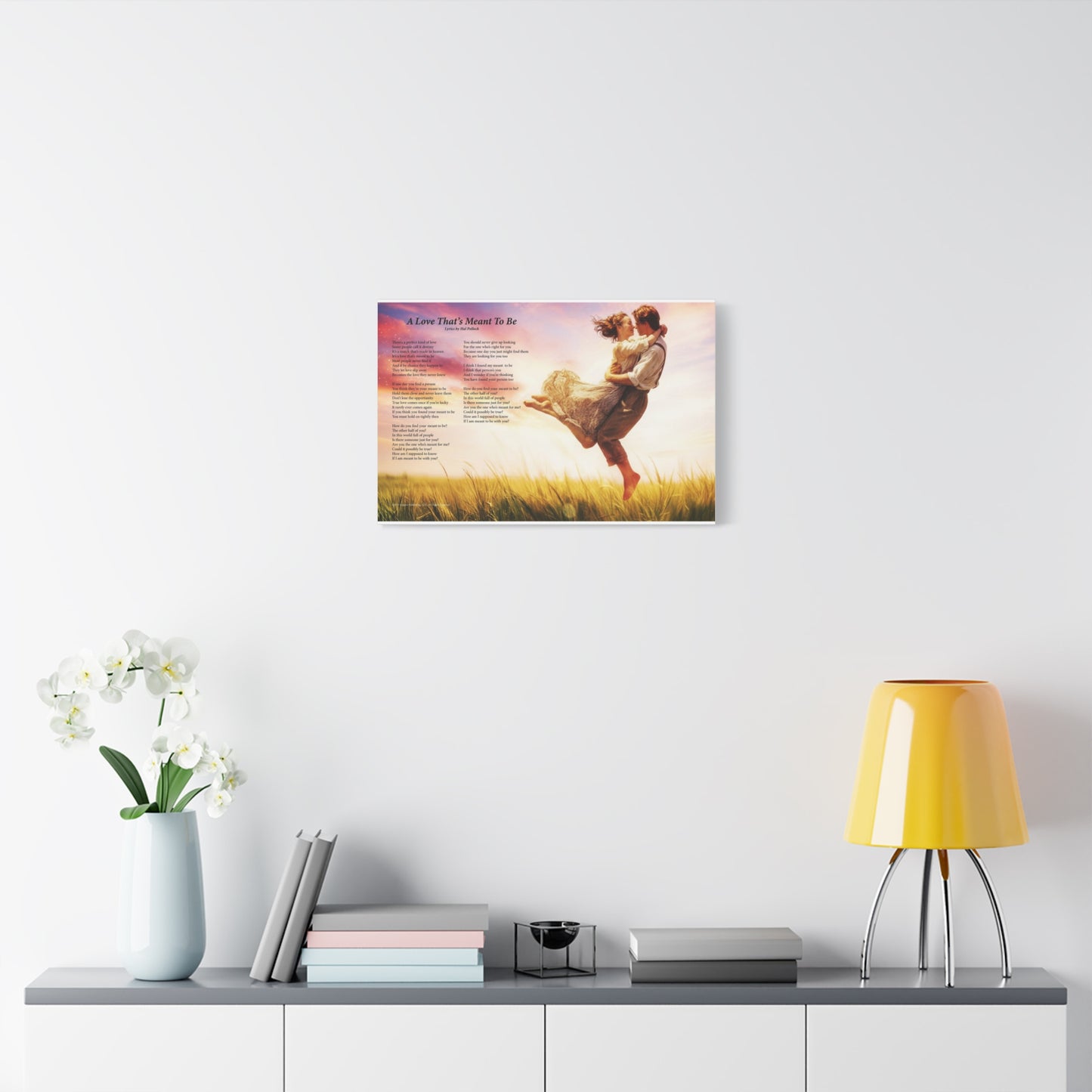 A Love That's Meant To Be — Lyric Art Print (Canvas)