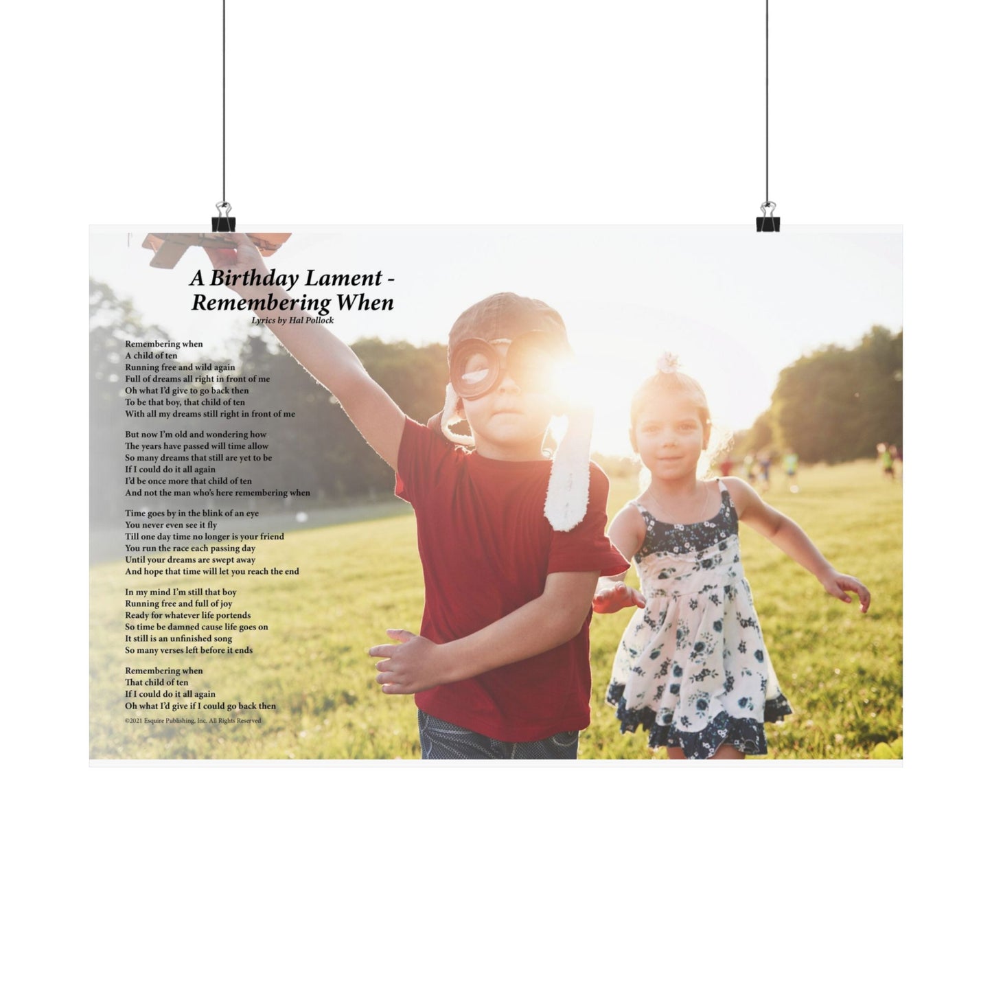 A Birthday Lament - Remembering When — Lyric Art Print (Matte Paper)