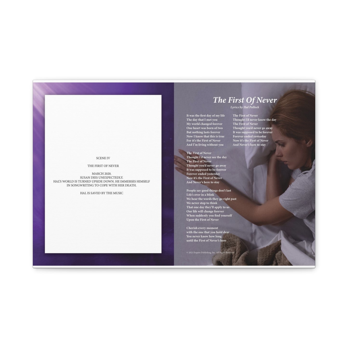 The First Of Never — Lyric Art Print (Canvas)