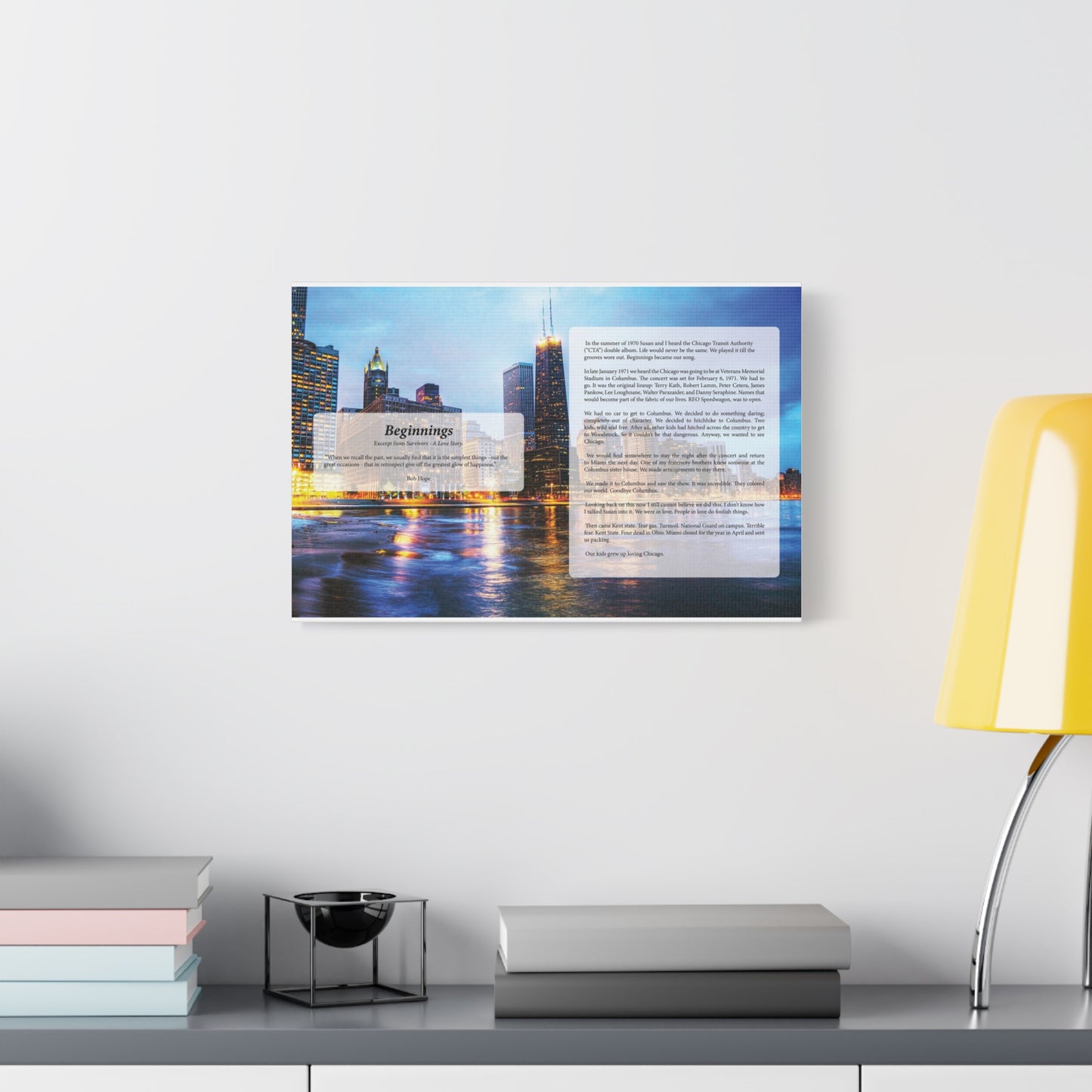 Beginnings — Lyric Art Print (Canvas)
