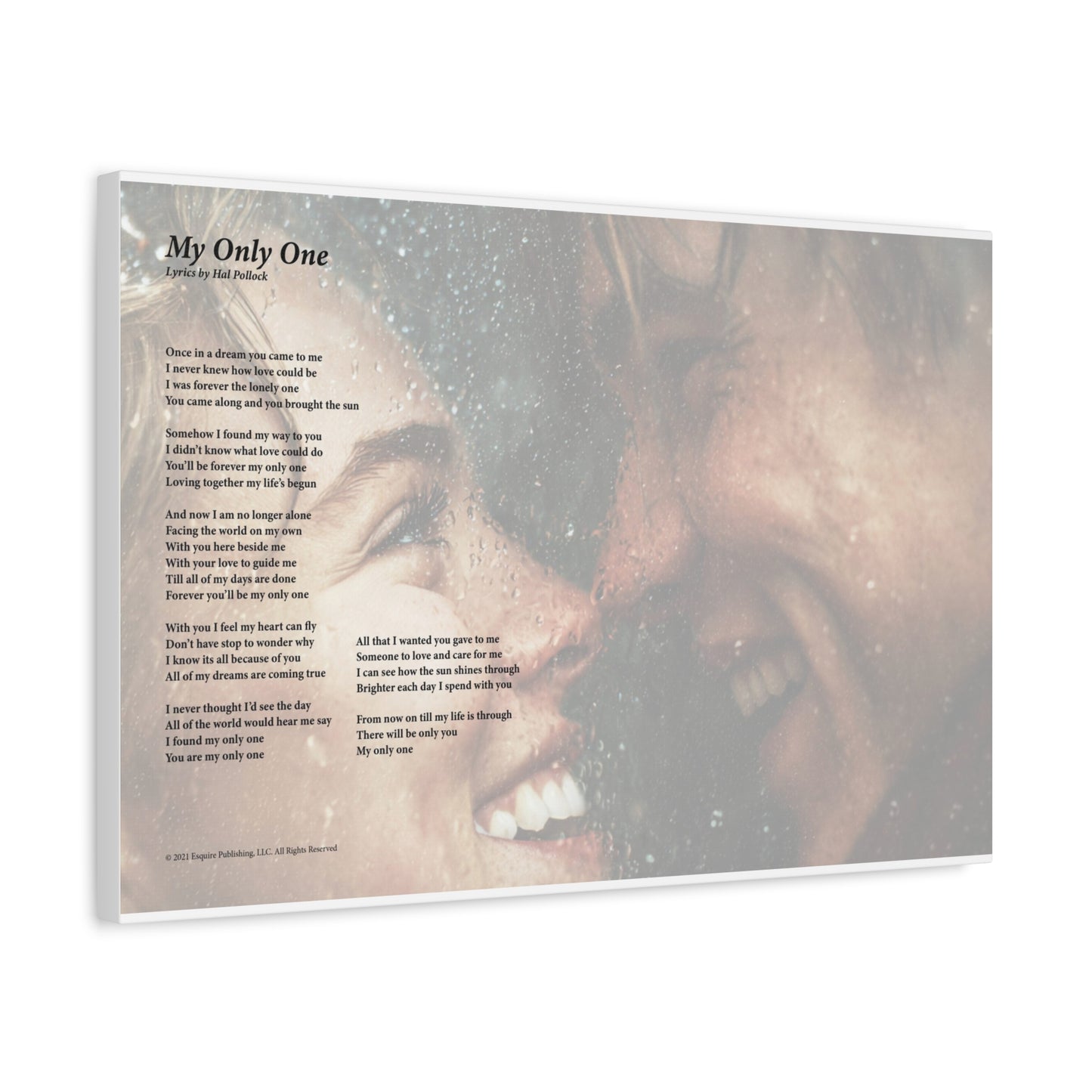 My Only One — Lyric Art Print (Canvas)