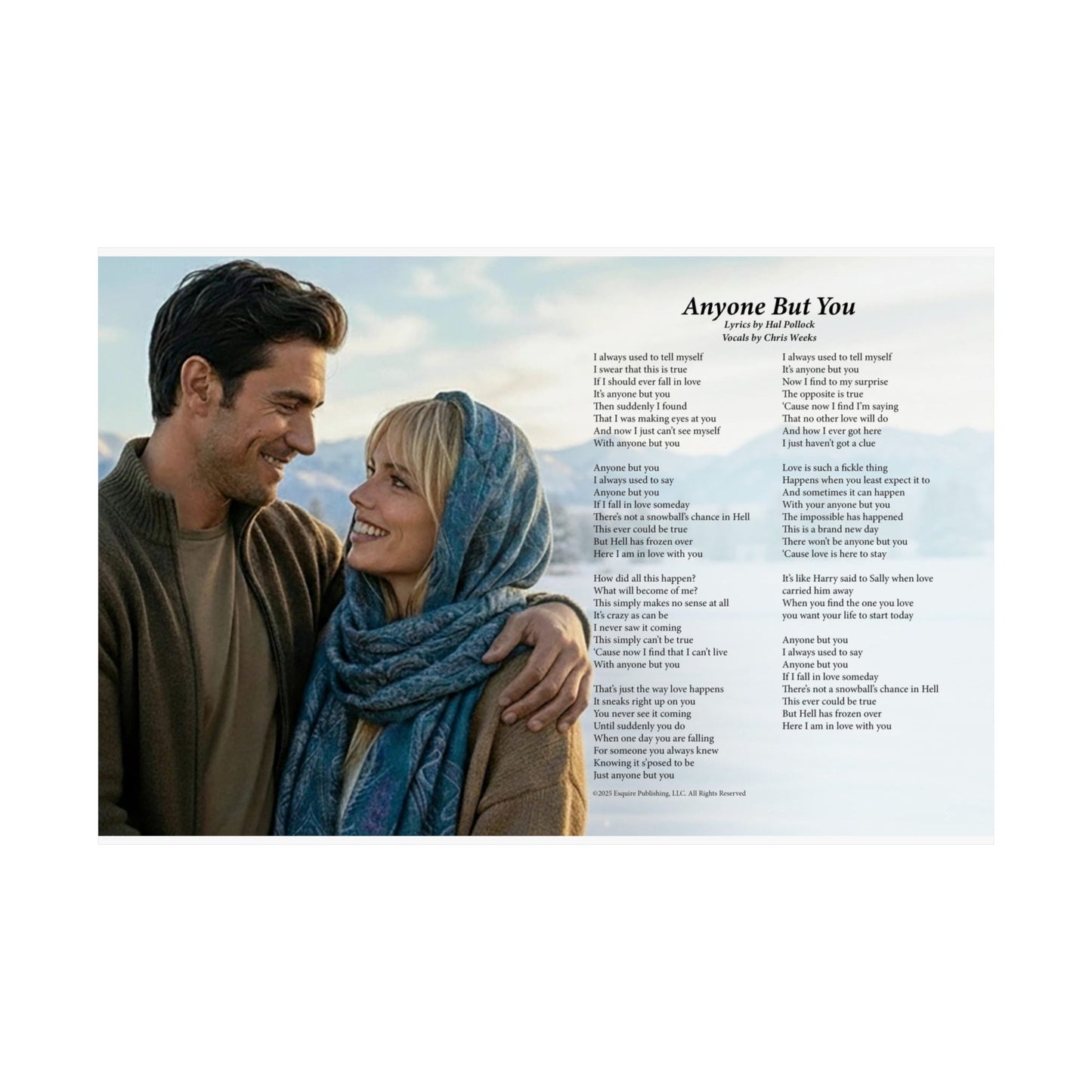 Anyone But You — Lyric Art Print (Matte Paper)
