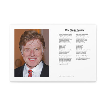 One Man's Legacy — Lyric Art Print (Canvas)