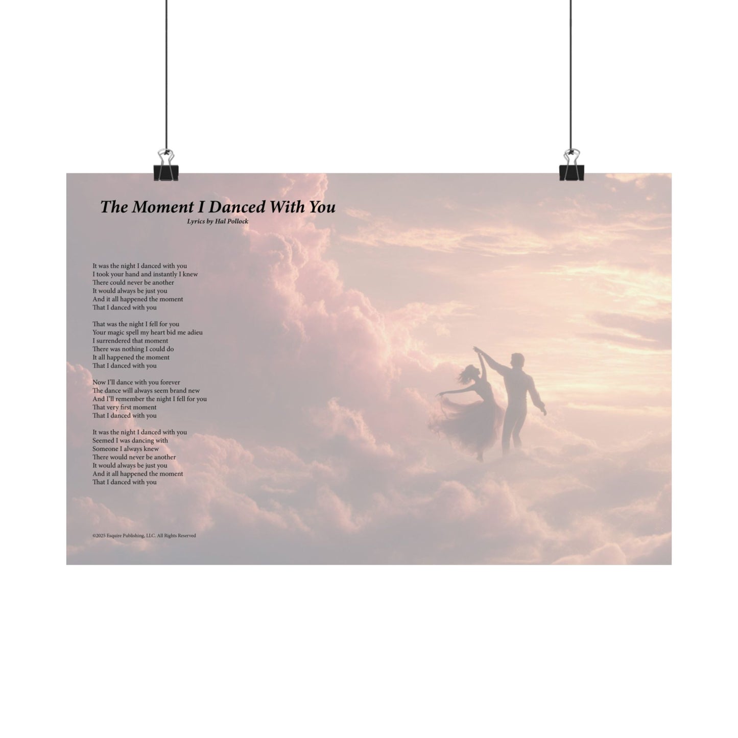 The Moment I Danced With You — Lyric Art Print (Matte Paper)
