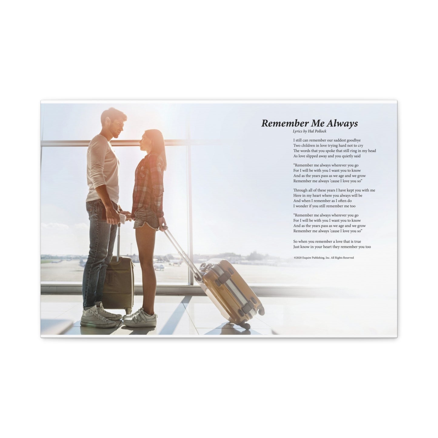 Remember Me Always — Lyric Art Print (Canvas)