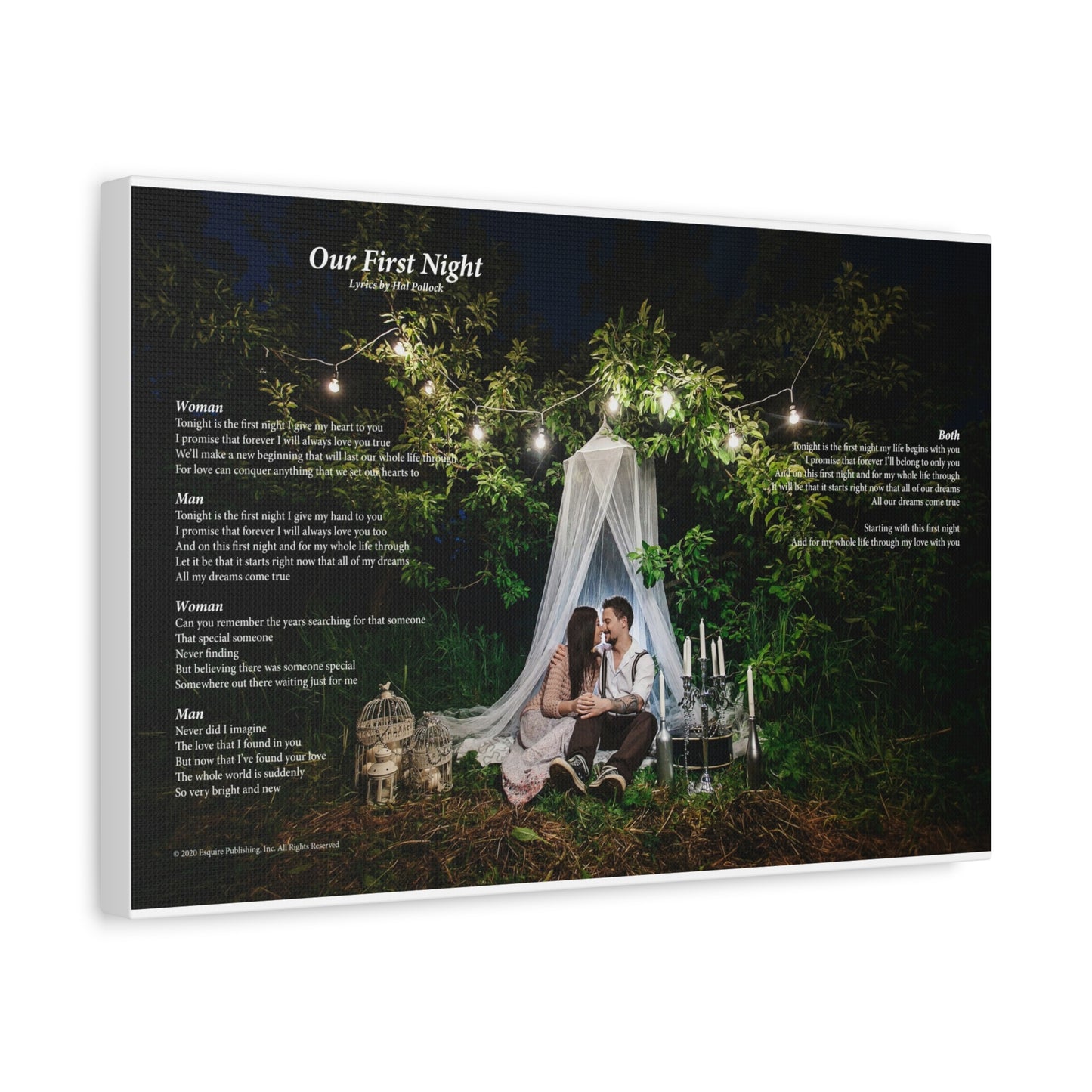 Our First Night — Lyric Art Print (Canvas)