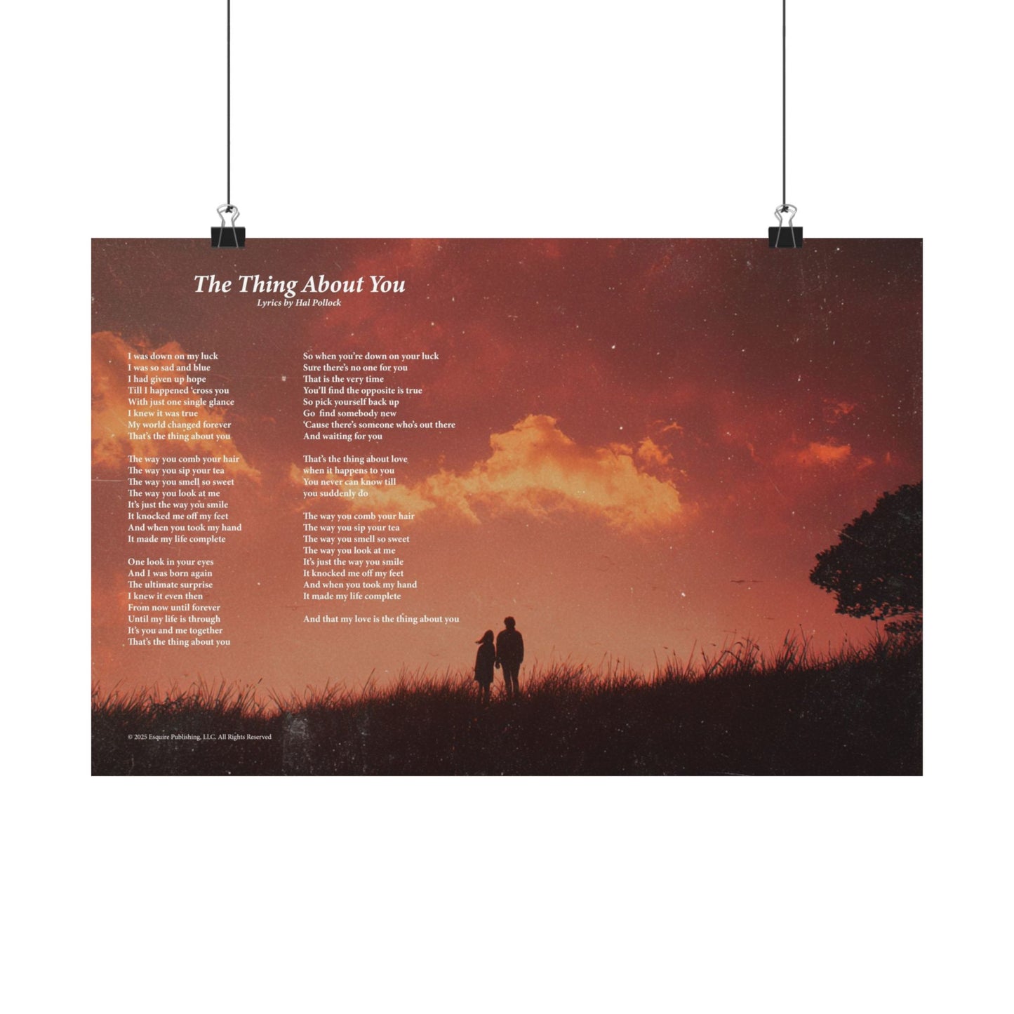 The Thing About You — Lyric Art Print (Matte Paper)