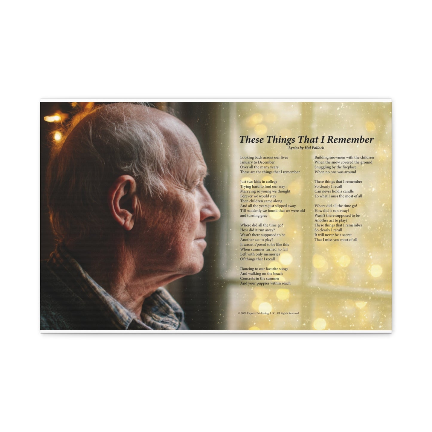 These Things That I Remember — Lyric Art Print (Canvas)