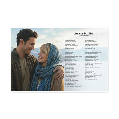Anyone But You — Lyric Art Print (Canvas)