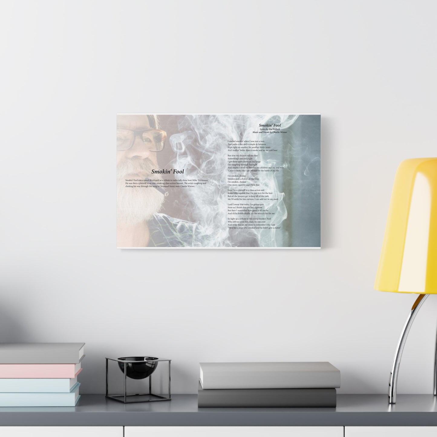Smokin' Fool — Lyric Art Print (Canvas)