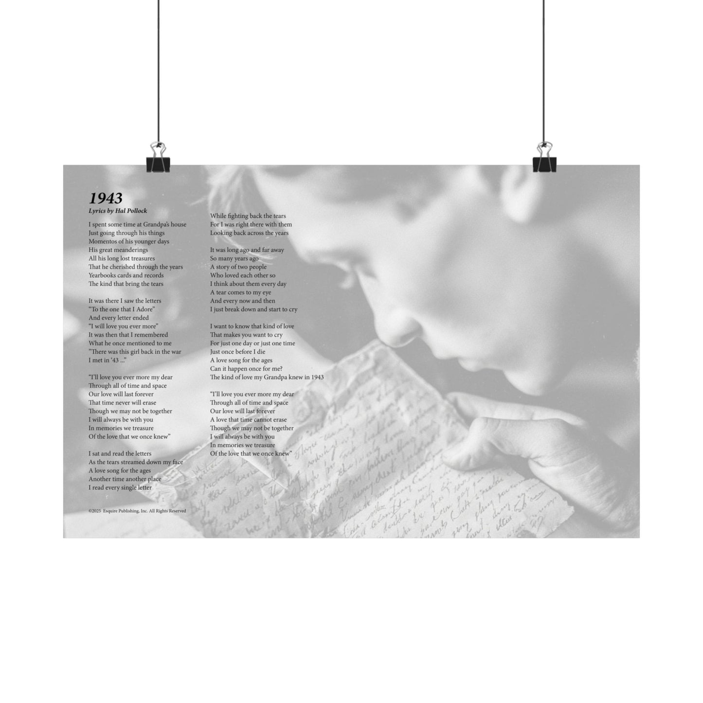 1943 — Lyric Art Print (Matte Paper)