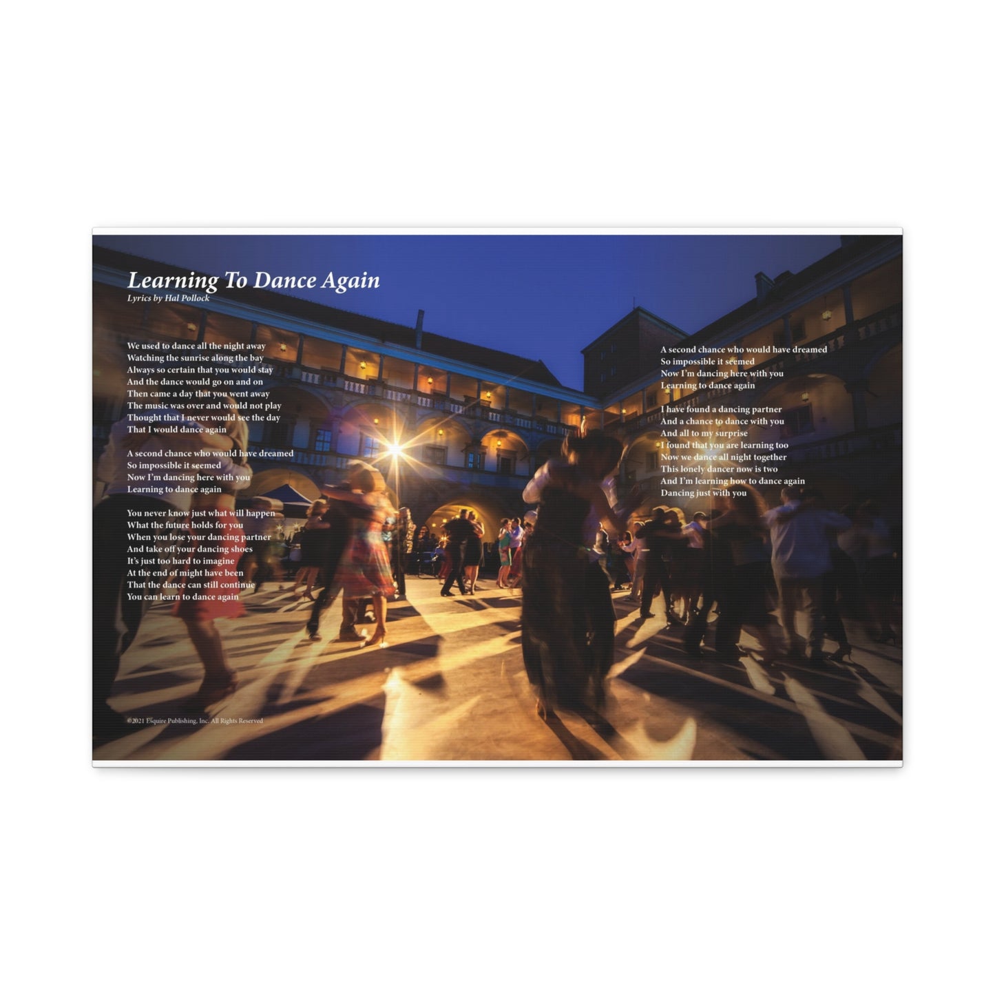 Learning To Dance Again — Lyric Art Print (Canvas)