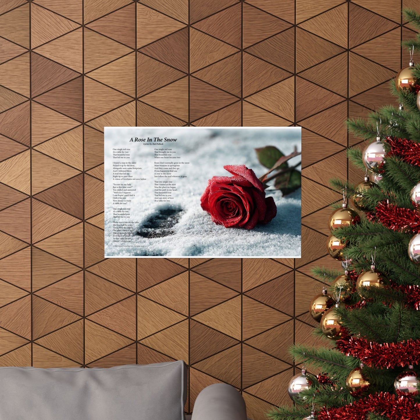 A Rose In The Snow — Lyric Art Print (Matte Paper)