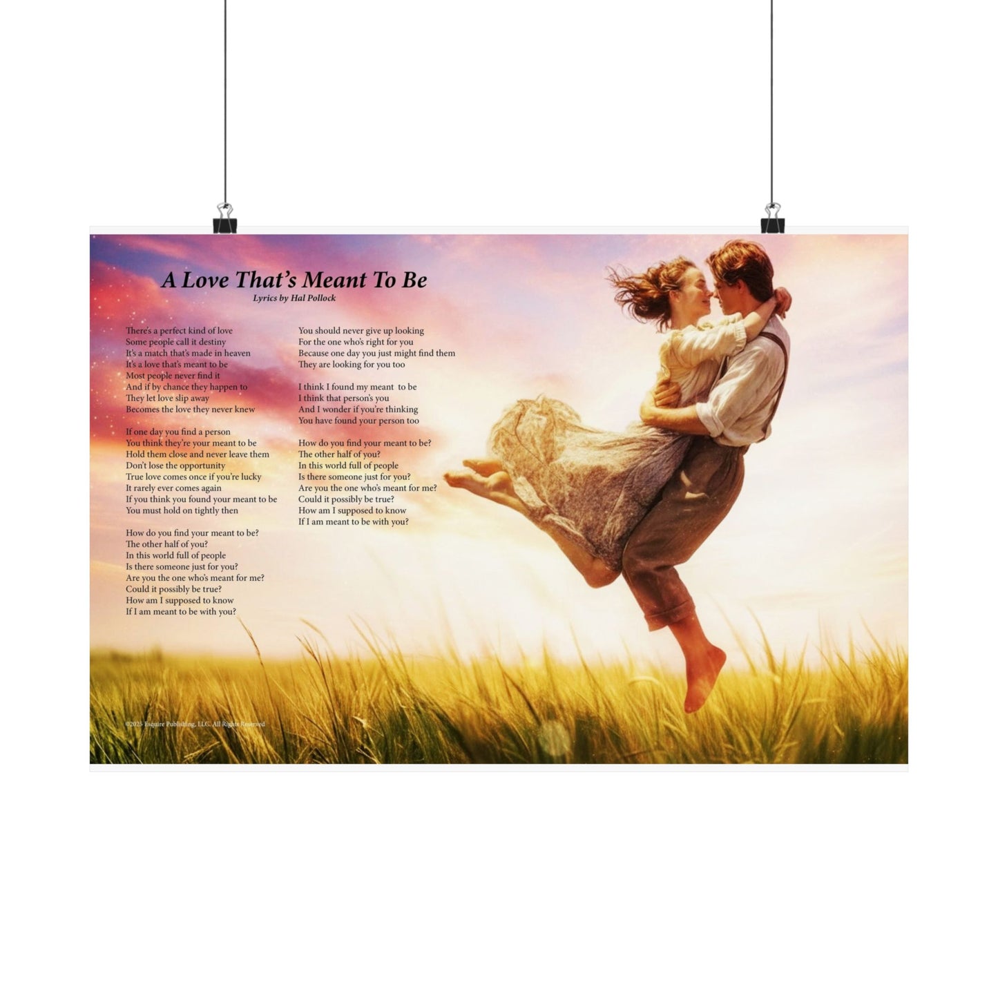 A Love That's Meant To Be — Lyric Art Print (Matte Paper)