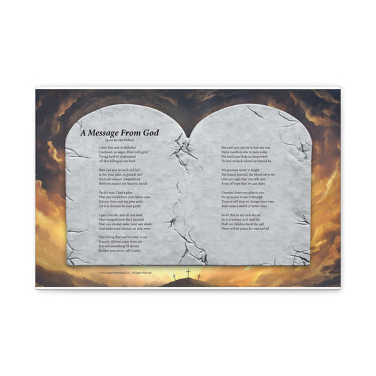 A Message From God — Lyric Art Print (Canvas)