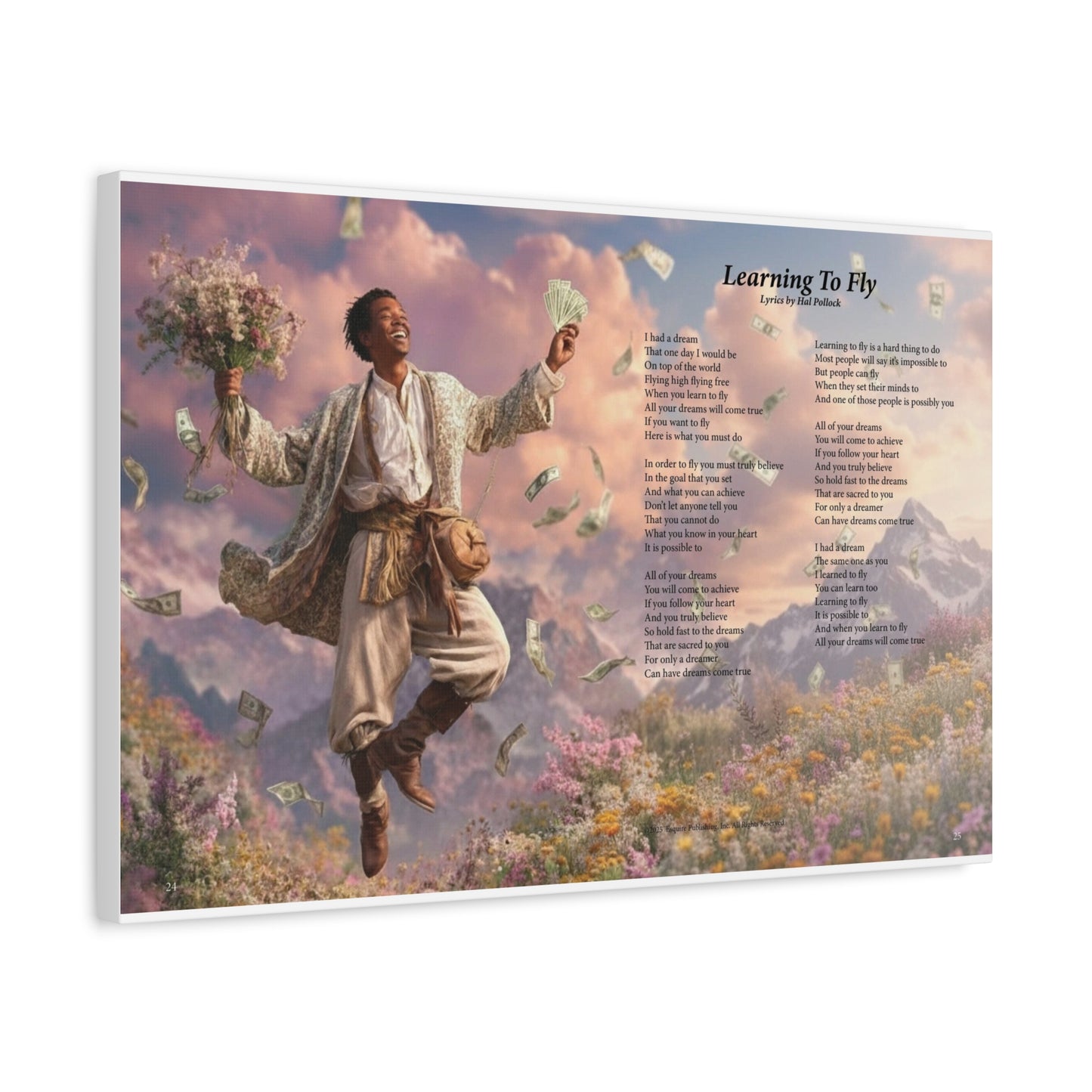 Learning To Fly — Lyric Art Print (Canvas)